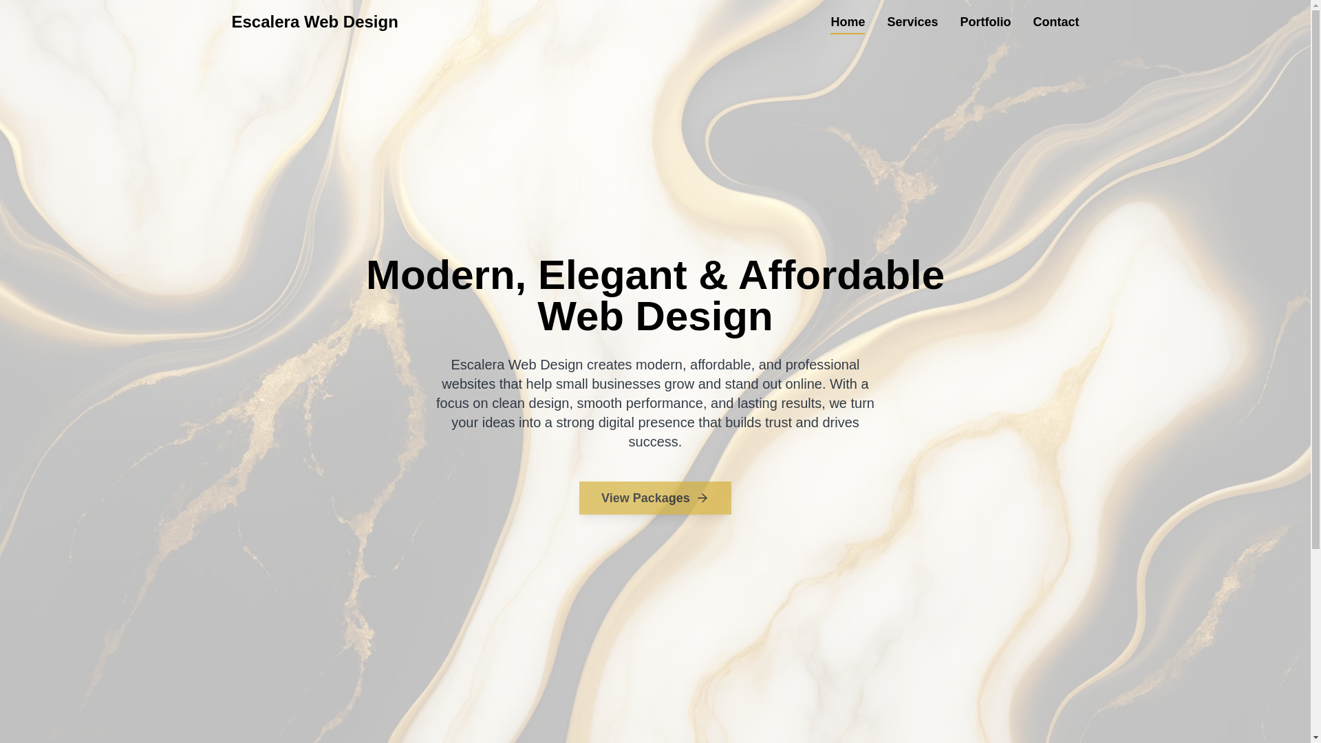 website screenshot of https://escalerawebdesign.com/