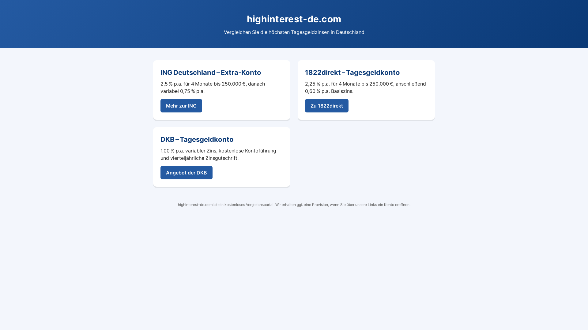 website screenshot of https://highinterest-de.com/