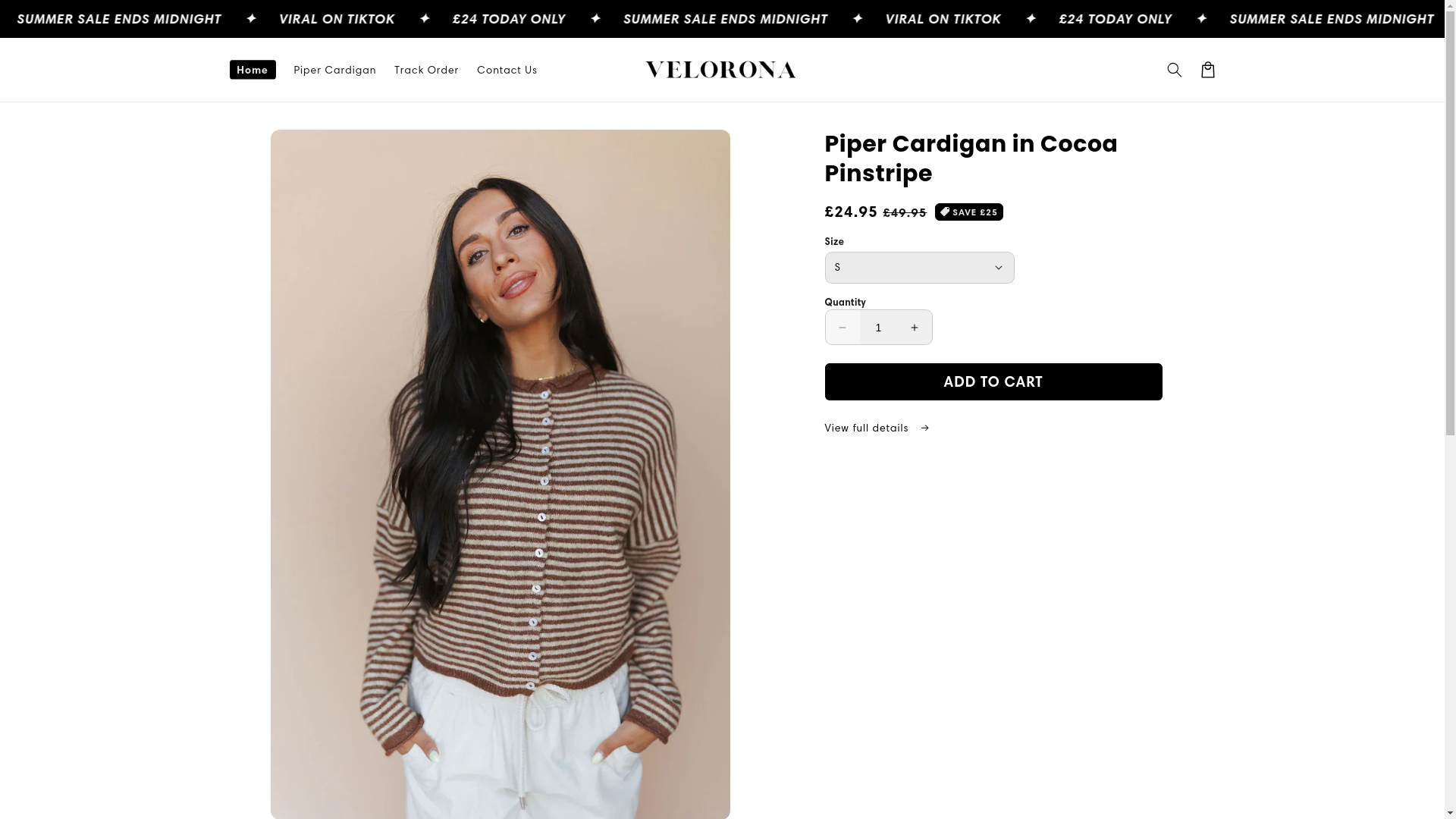 website screenshot of https://valeroma.store/
