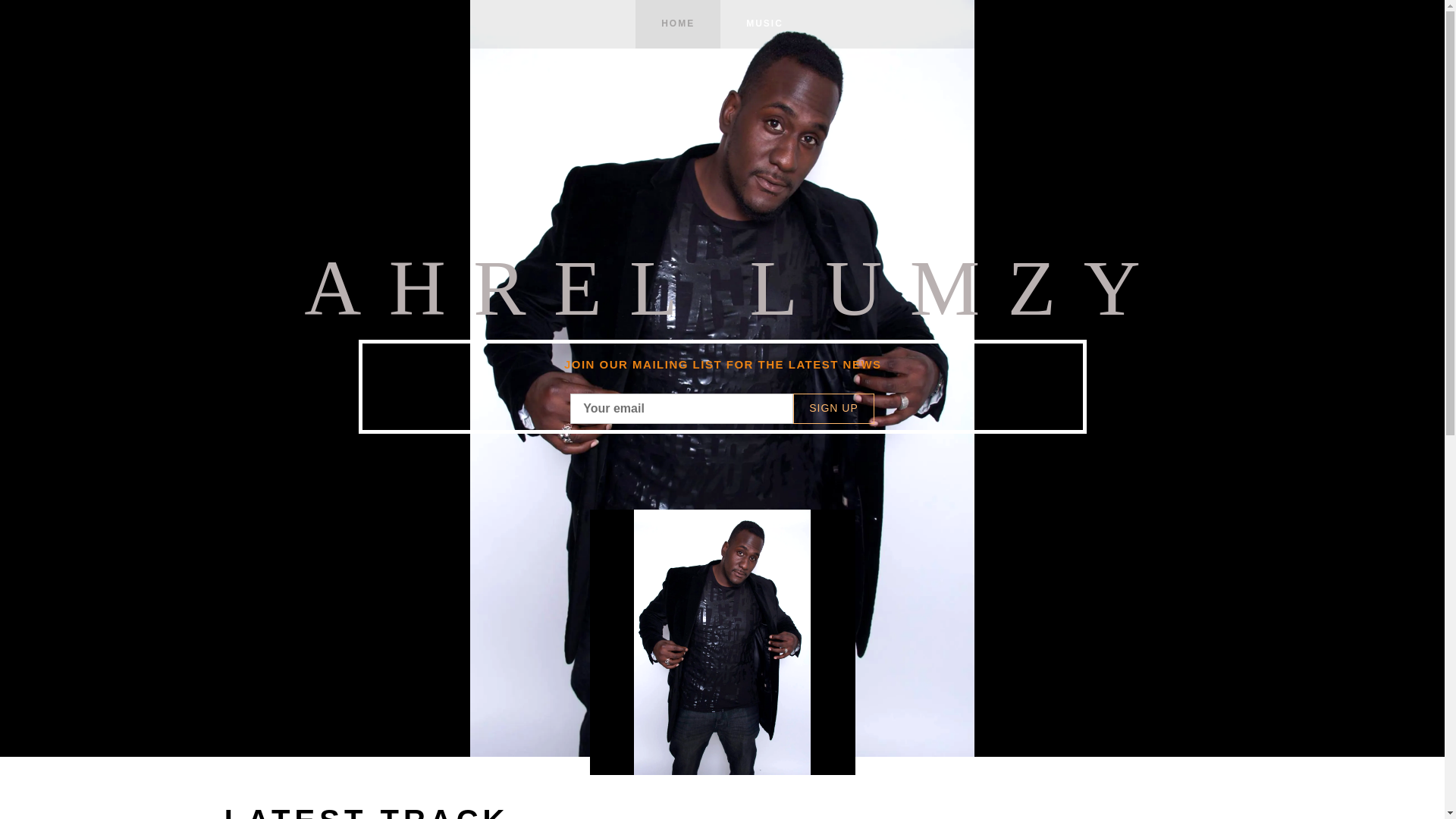 website screenshot of https://ahrellumzy.com/
