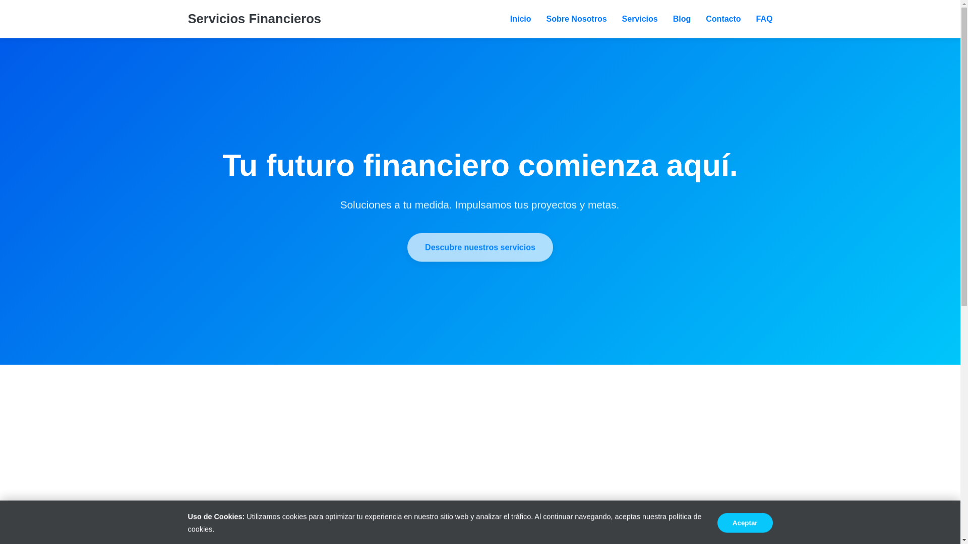 website screenshot of https://servifinancieros.lat/