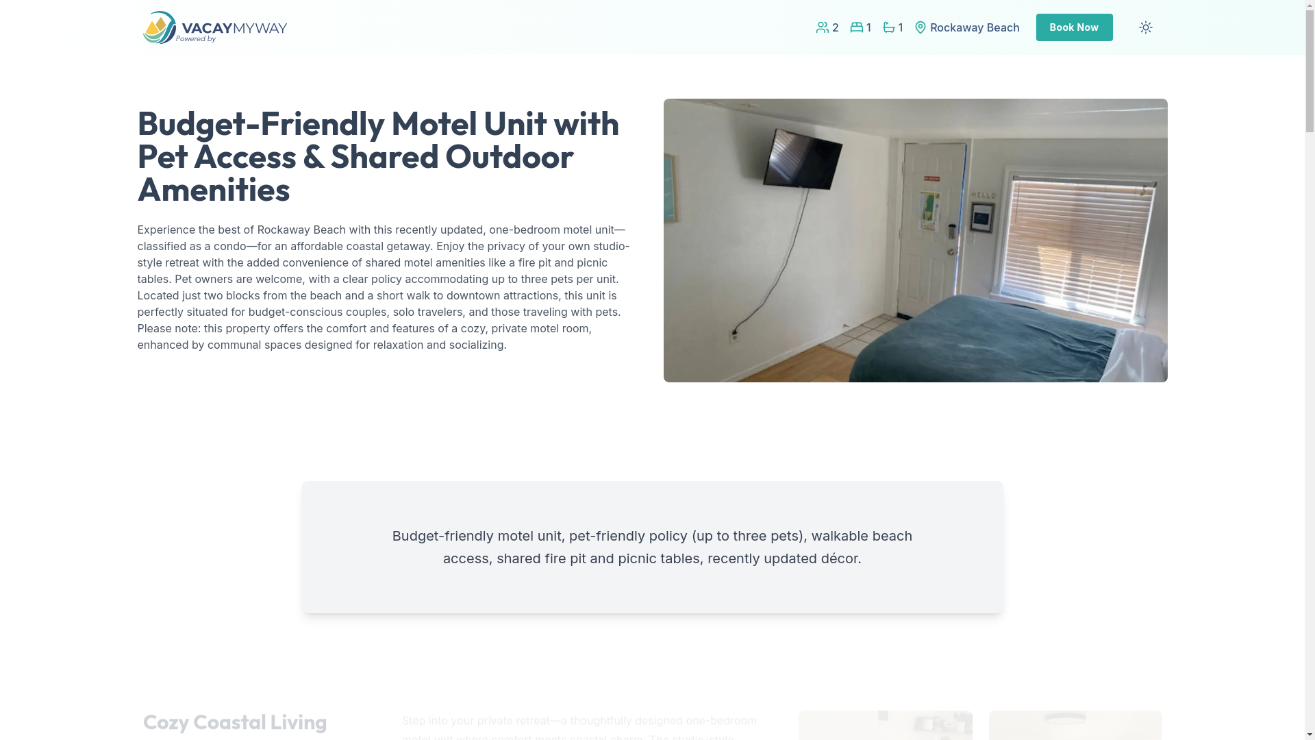 website screenshot of https://sandfront.house/