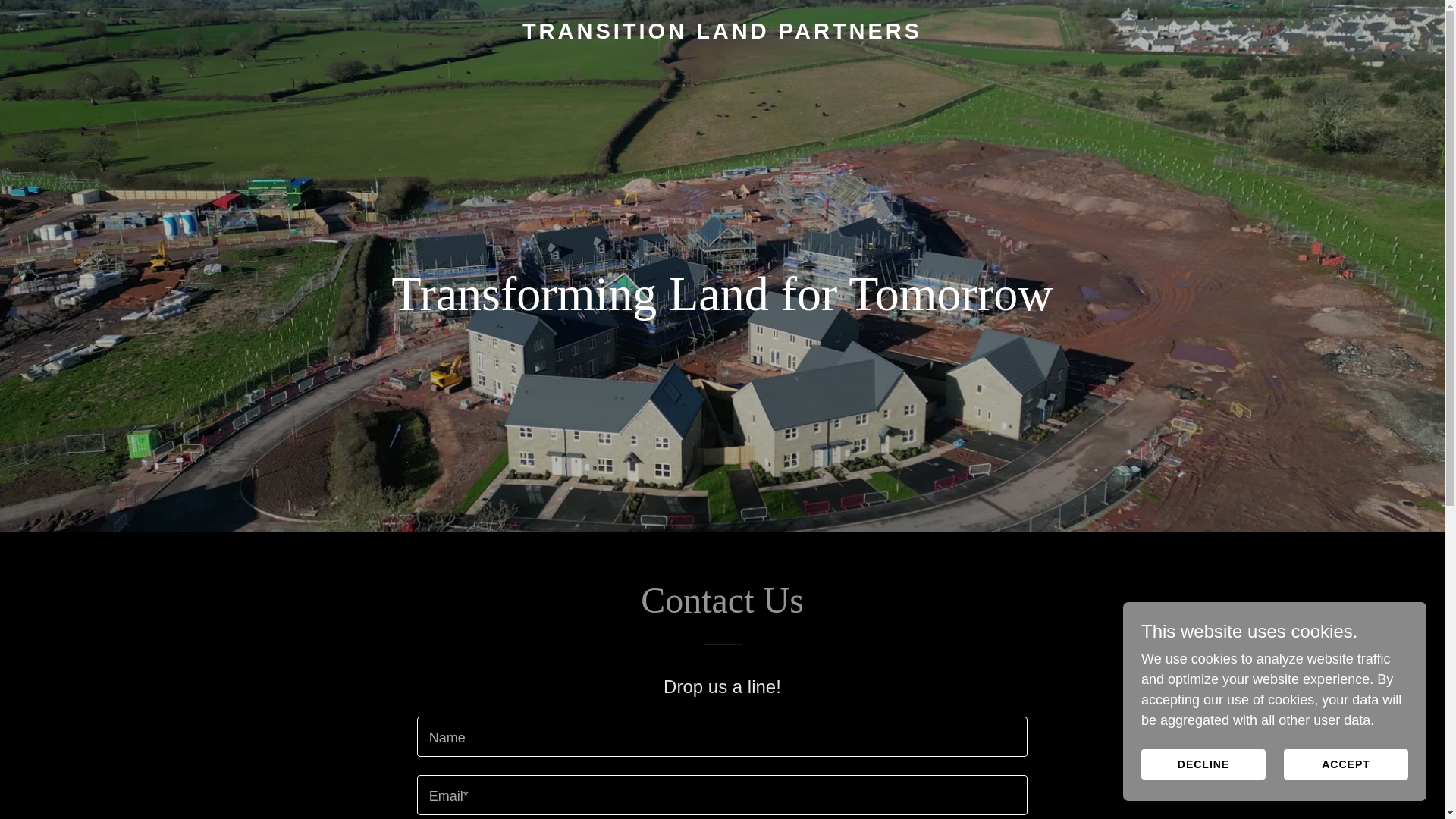 website screenshot of https://transitionlandpartners.com/