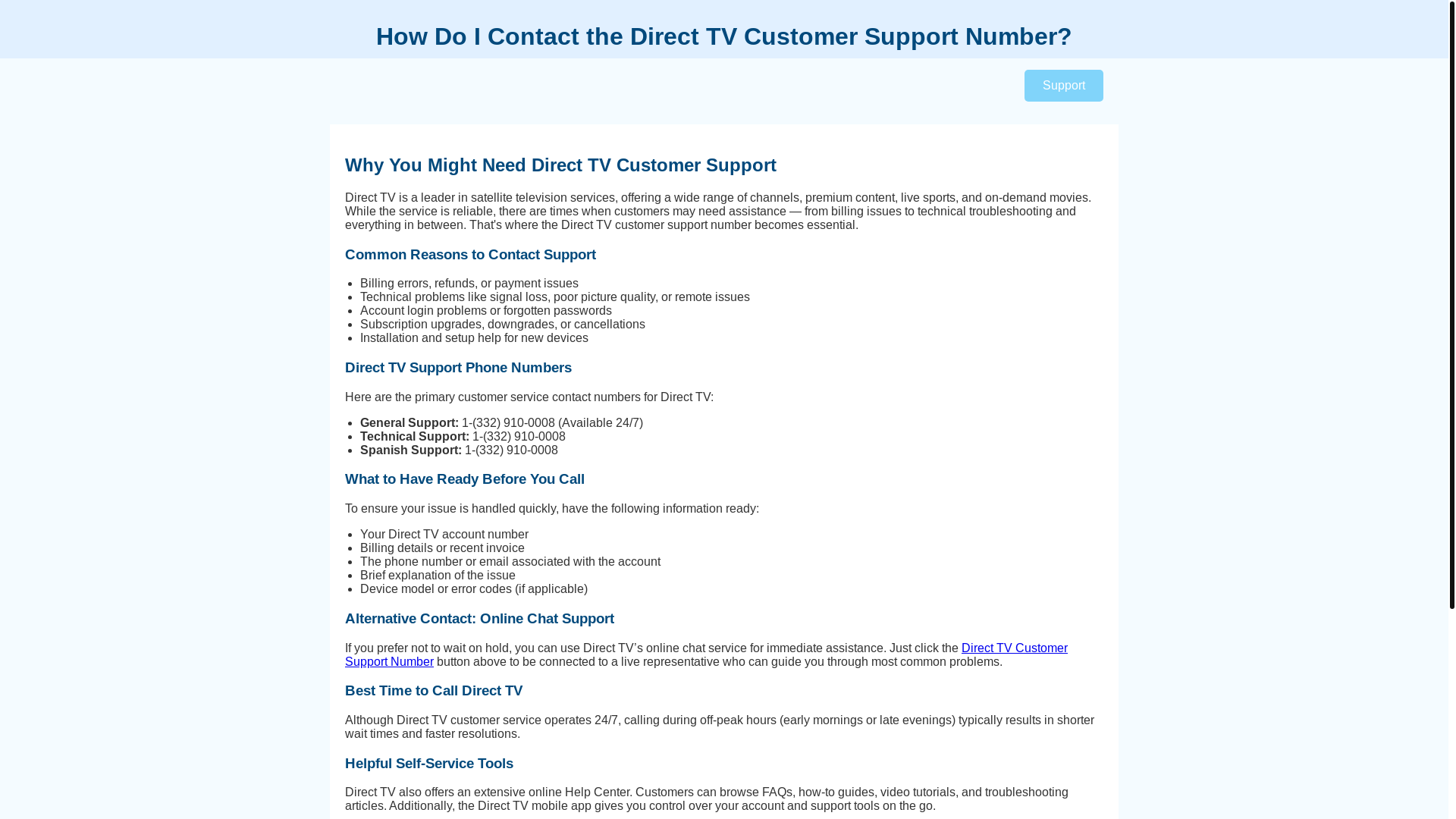 website screenshot of https://direct-tv-customer-support-number.pages.dev/