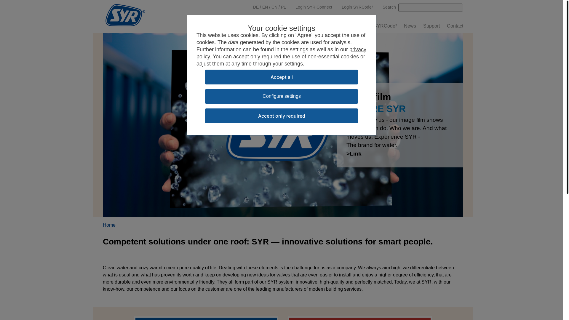 website screenshot of https://www.syr.de/