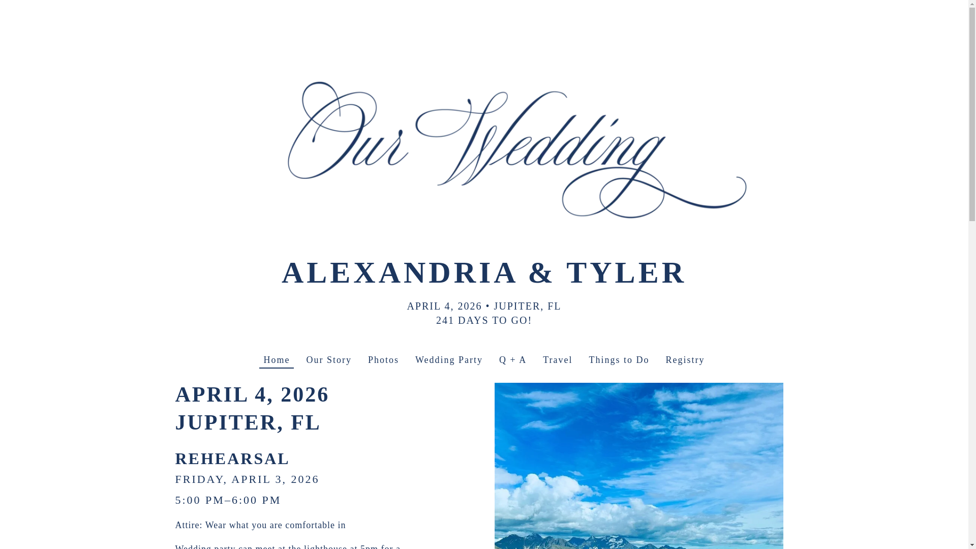 website screenshot of https://alexandtylertietheknot.com/