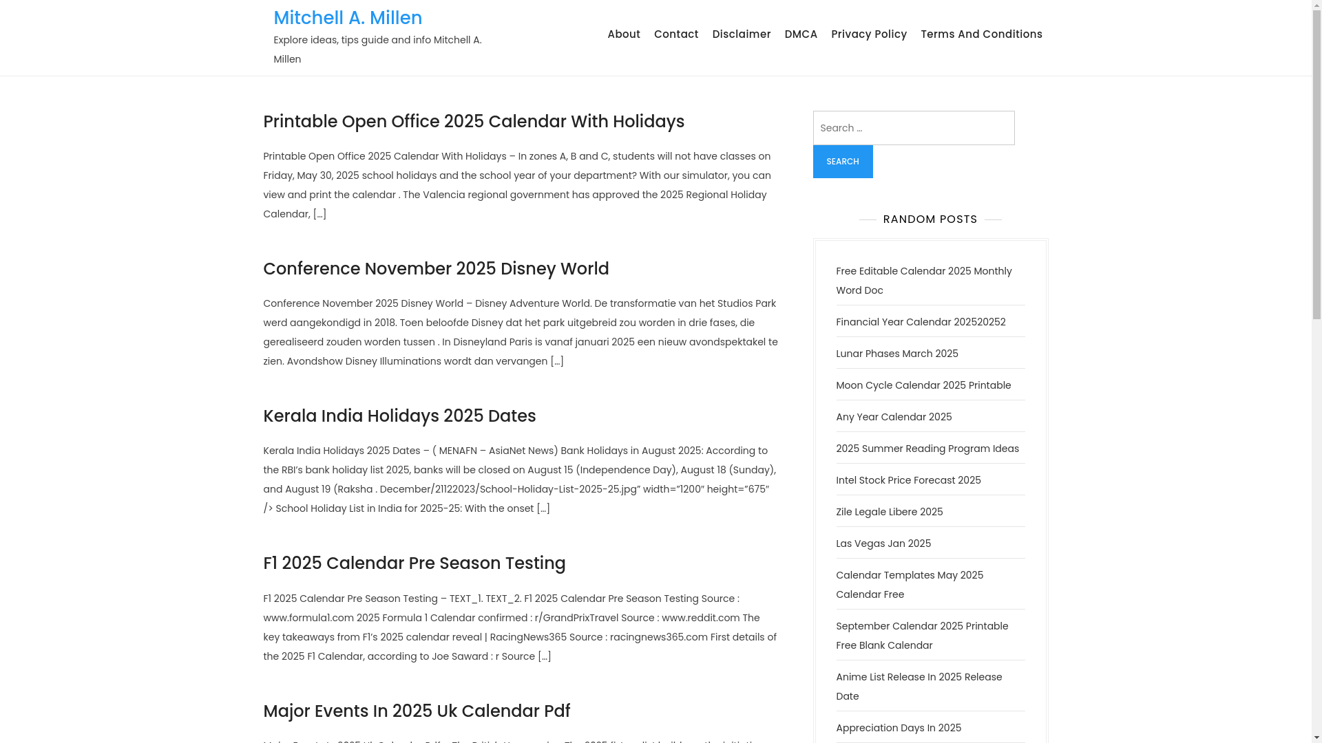 website screenshot of https://mitchellamillen.pages.dev/