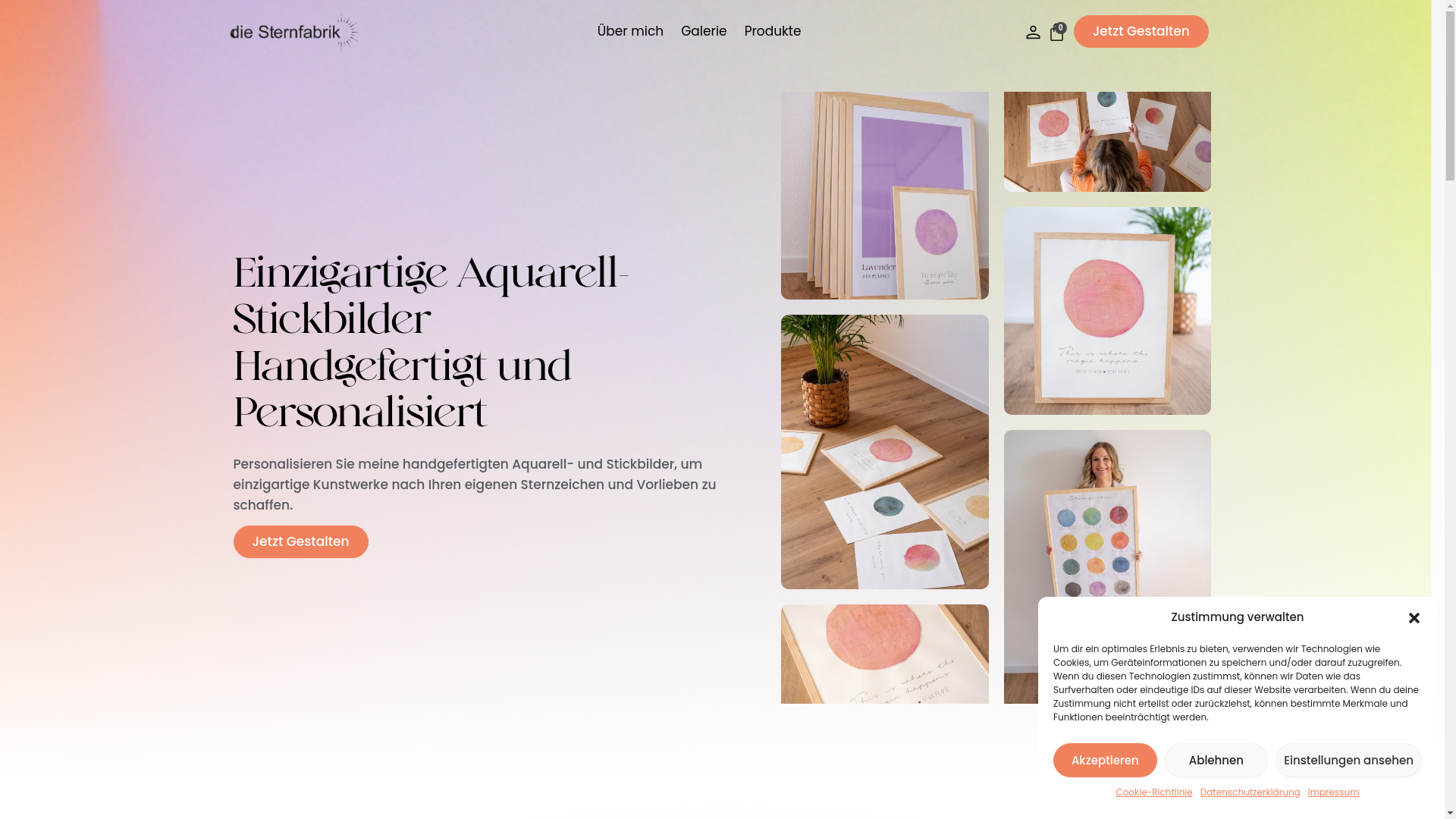 website screenshot of https://diesternfabrik.de/