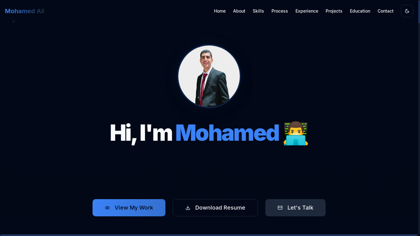 website screenshot of https://mohamedalichakhari.me/