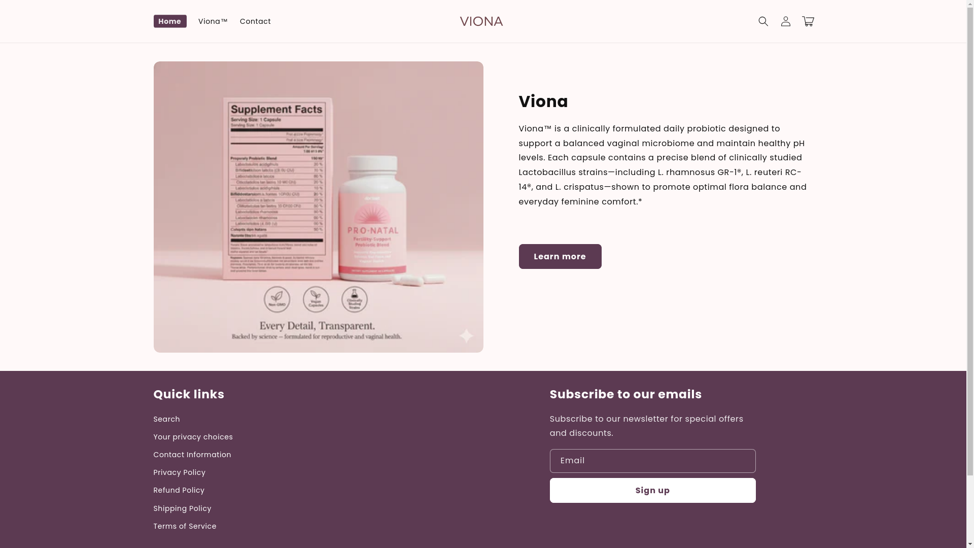 website screenshot of https://startviona.com/