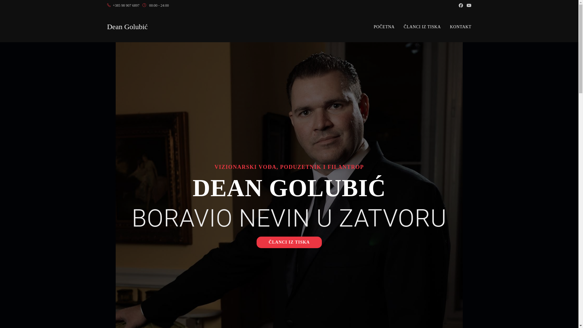 website screenshot of https://deangolubic.agency/