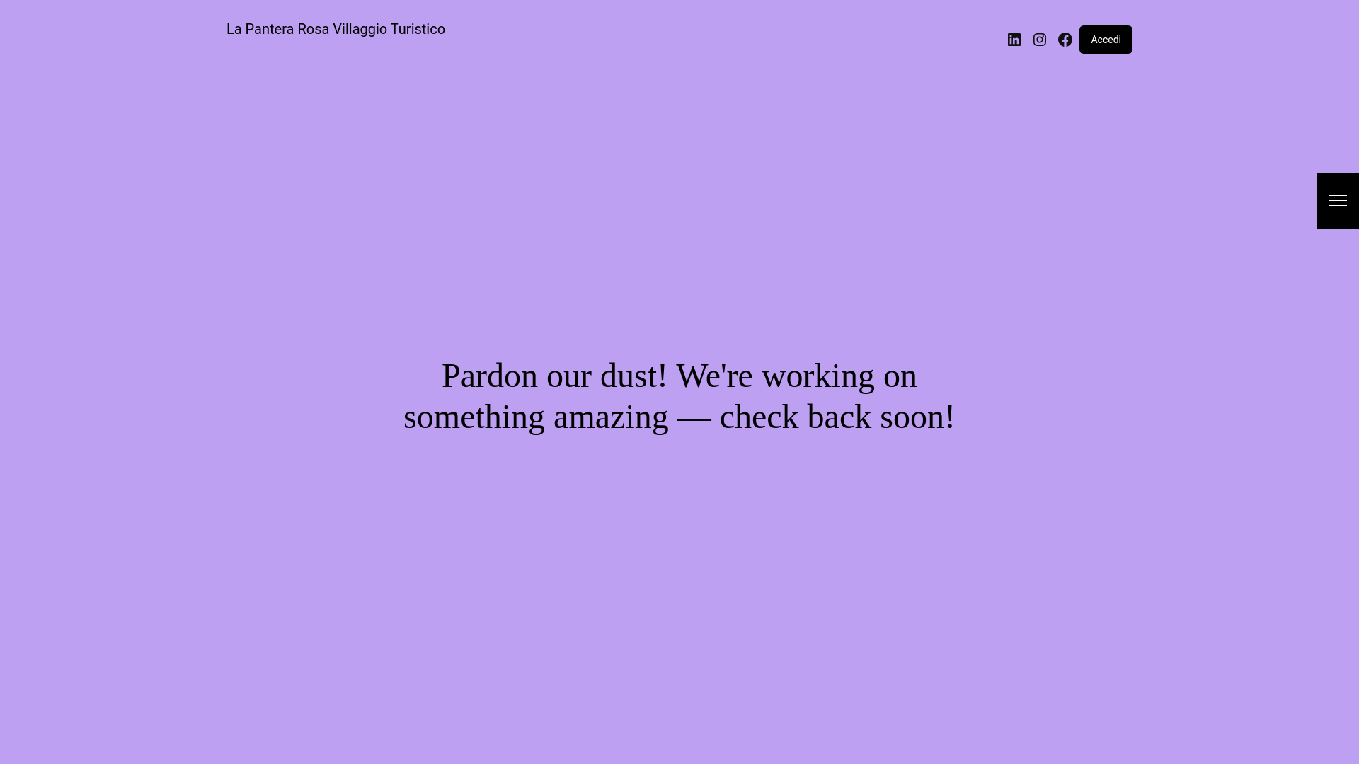 website screenshot of https://progettopanterarosa.it/