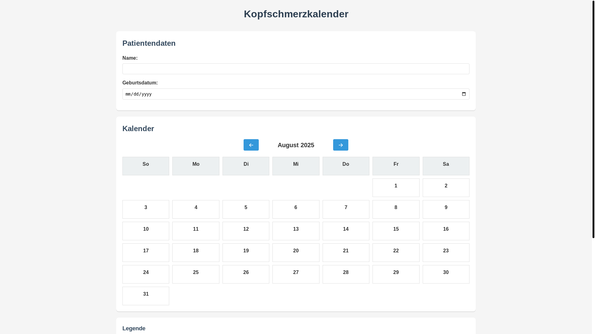 website screenshot of https://kopfschmerz.pages.dev/