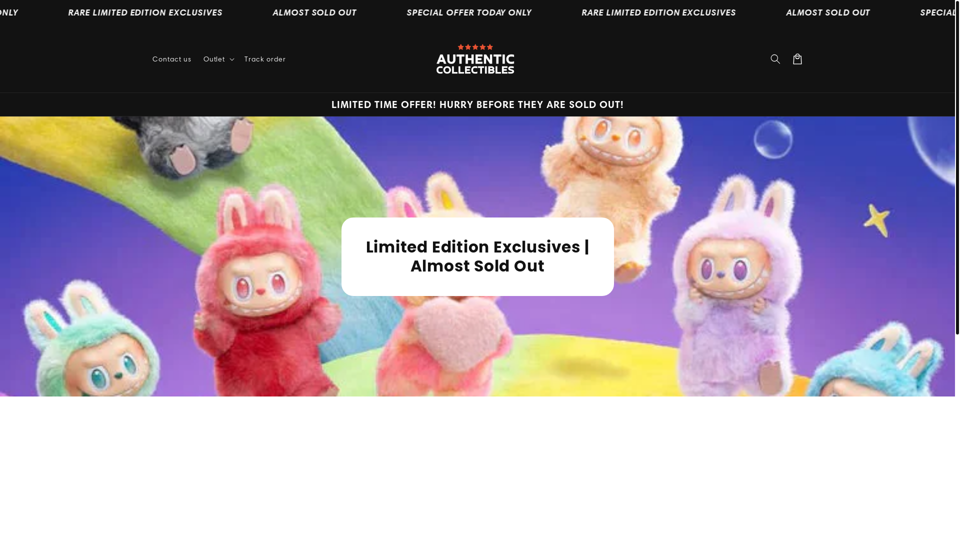 website screenshot of https://authenticcollectibles.store/