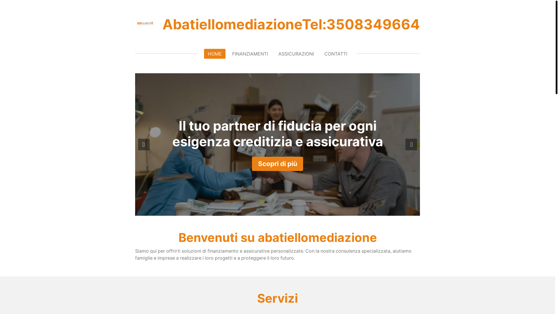website screenshot of https://abatiellomediazione.it/