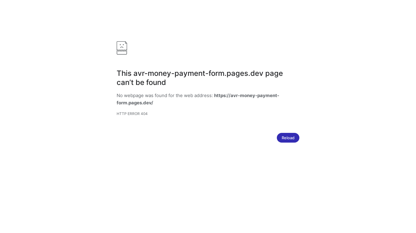 website screenshot of https://avr-money-payment-form.pages.dev/