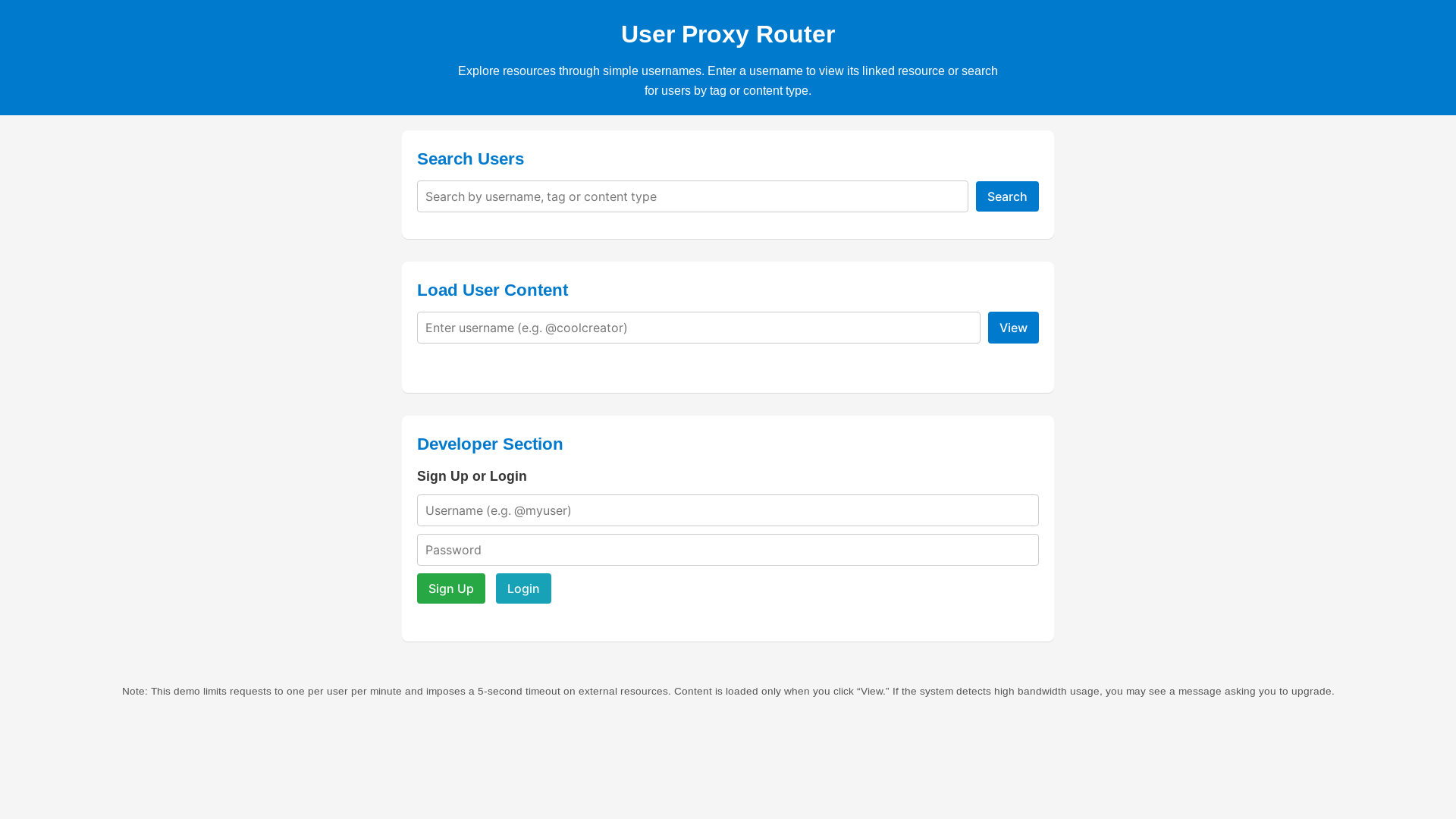 website screenshot of https://user-proxy-router.pages.dev/