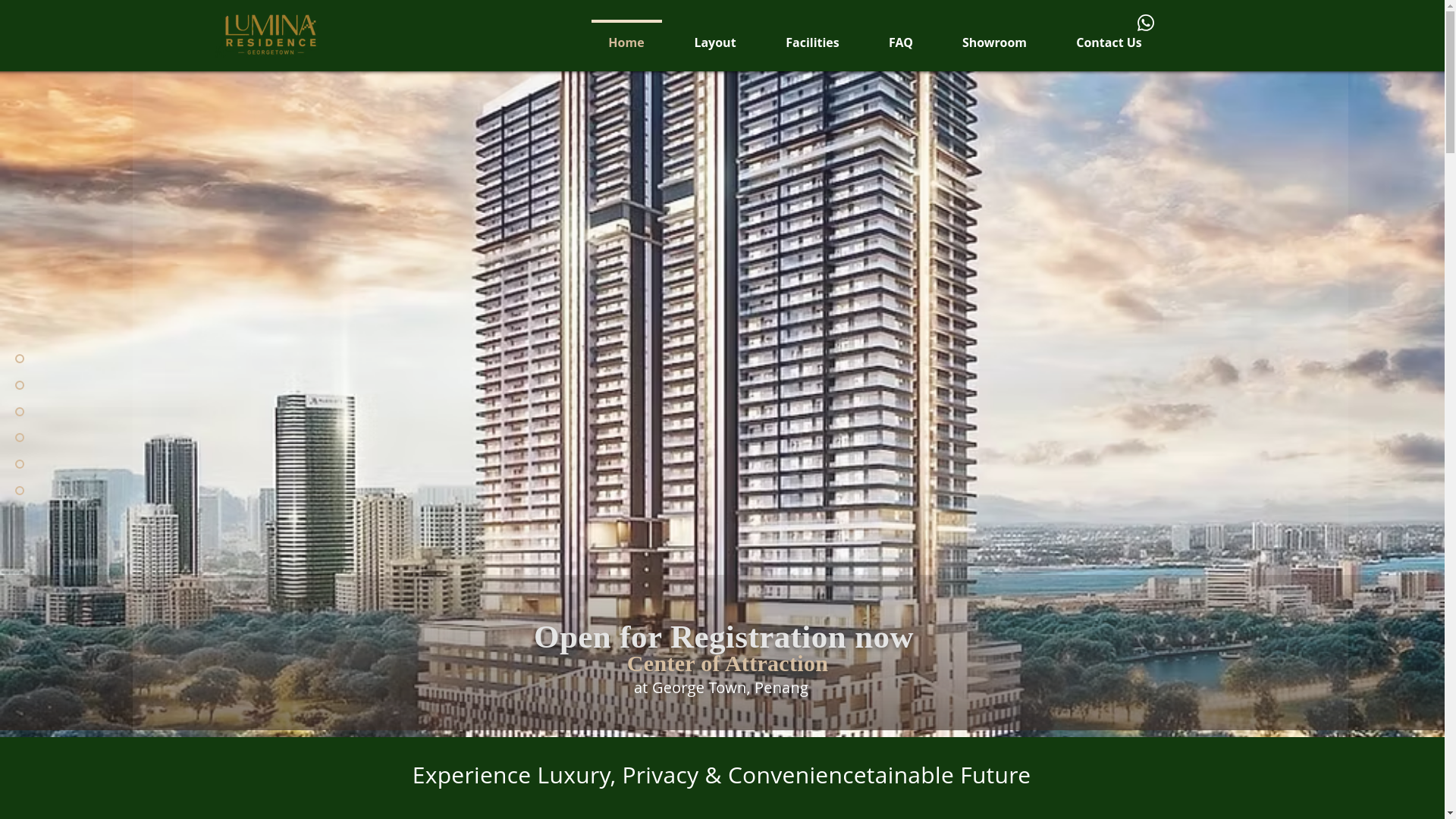 website screenshot of https://luminaresidence-georgetown.com/