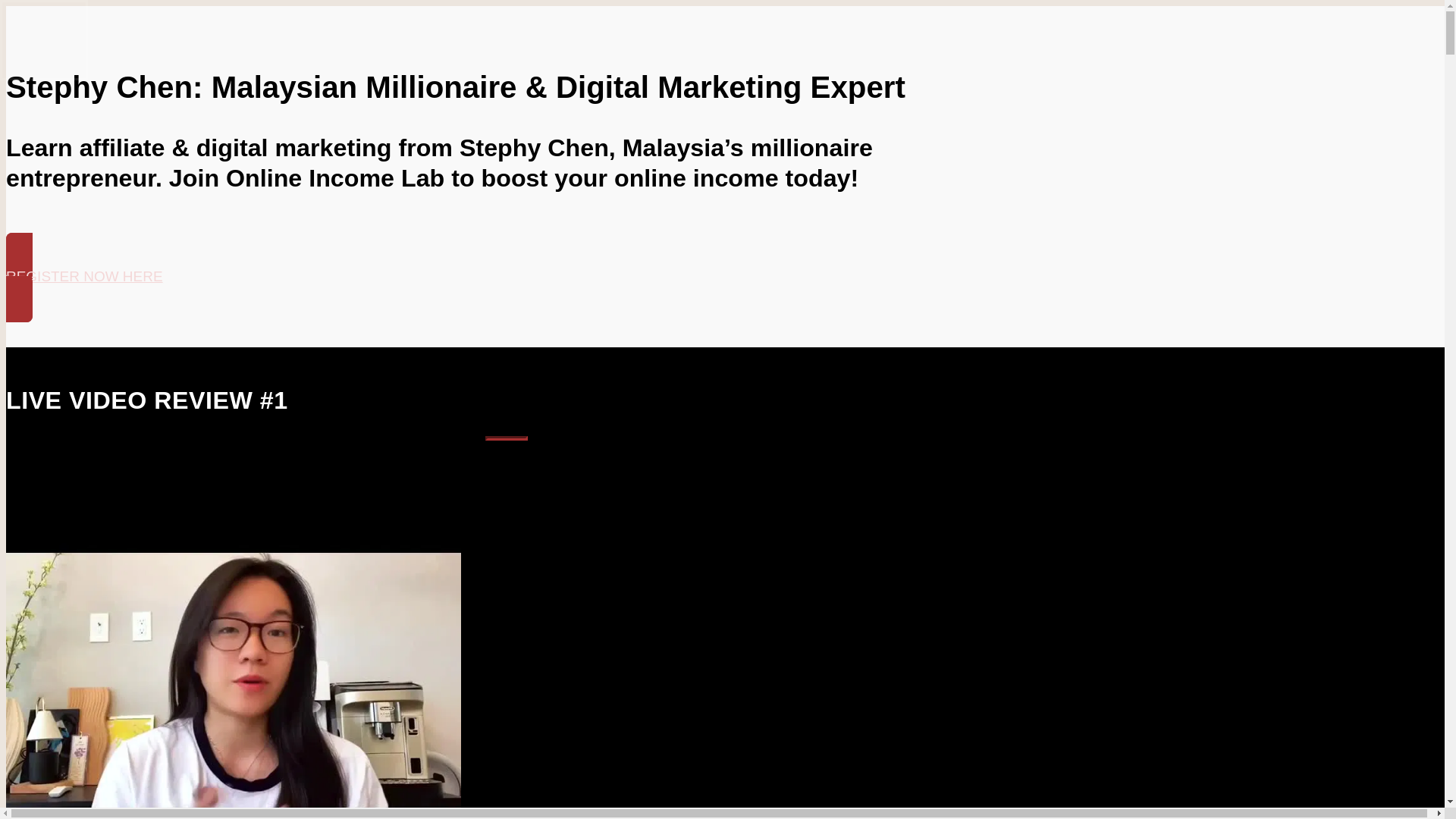 website screenshot of https://stephychenaffiliatemarketing.com/