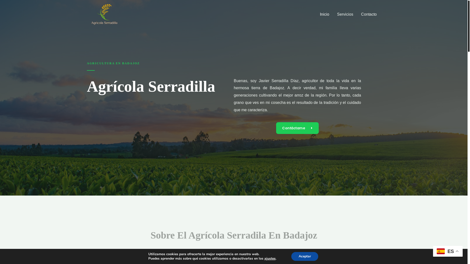website screenshot of https://agricolaserradilla.es/