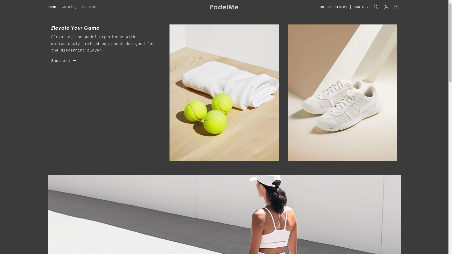 website screenshot of https://padelme.eu/