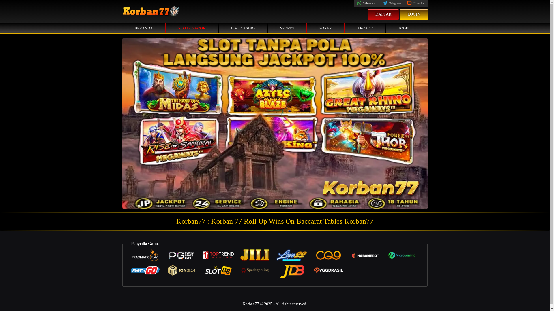 website screenshot of https://korban77.net/