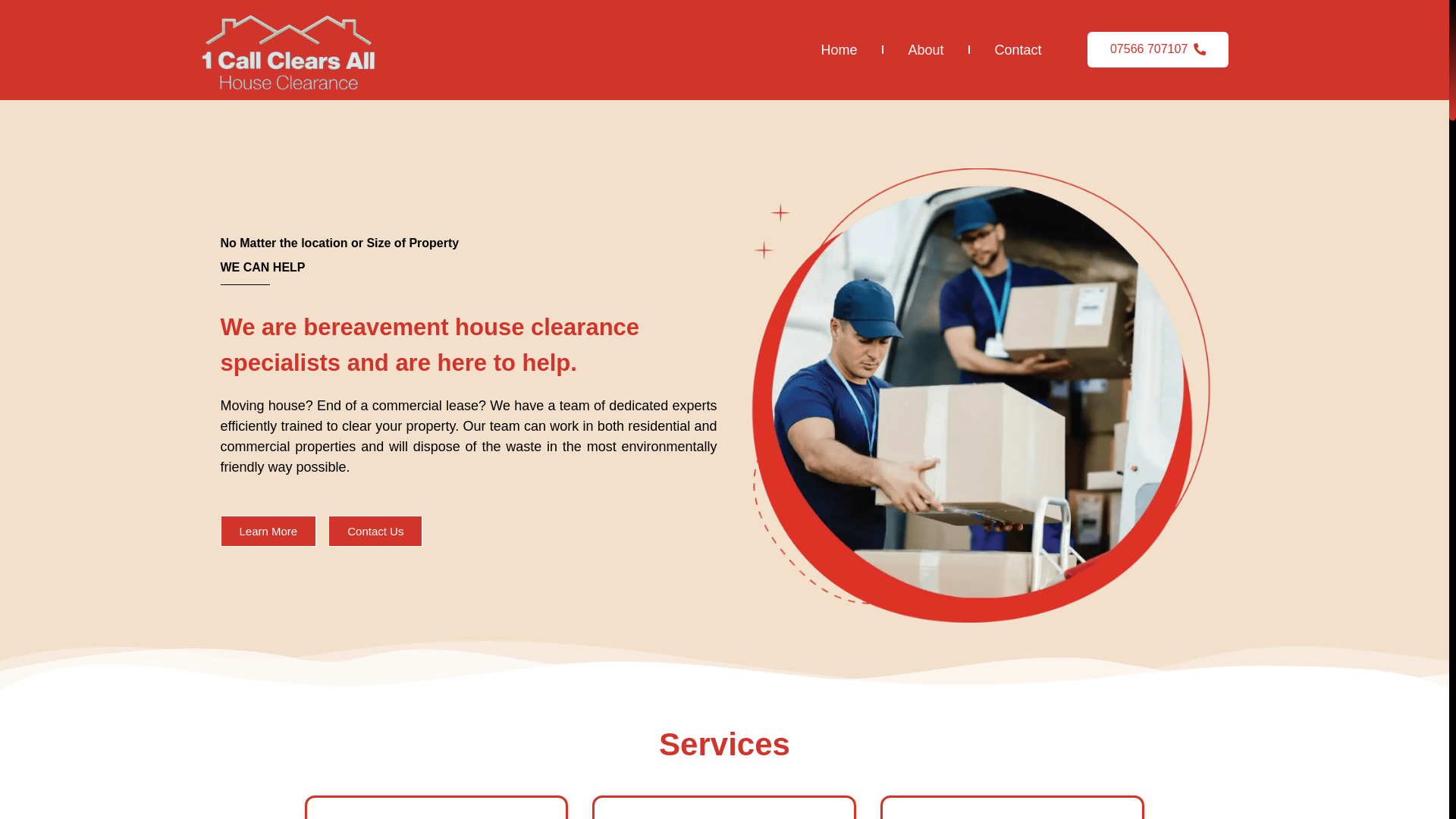 website screenshot of https://edinburghhouseclearance.uk/