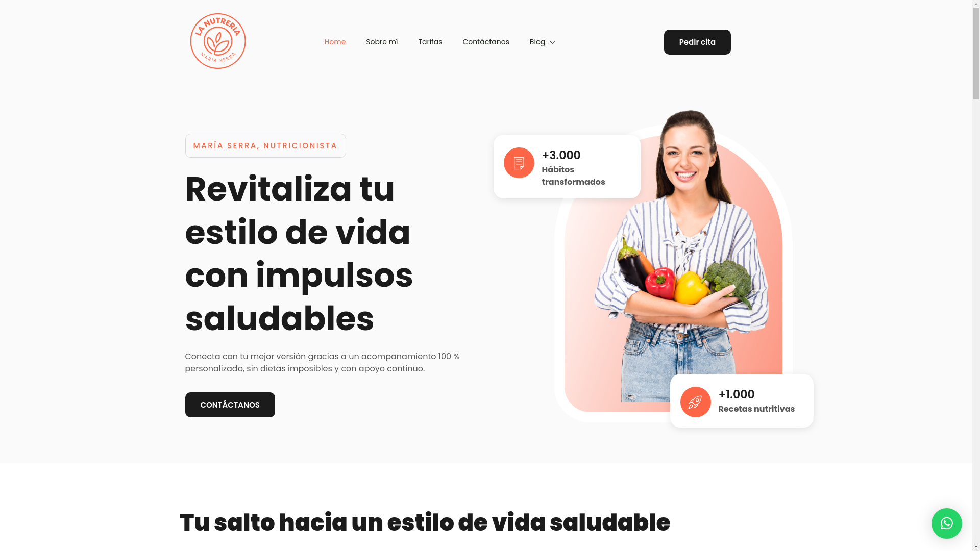 website screenshot of https://lanutreria.com/