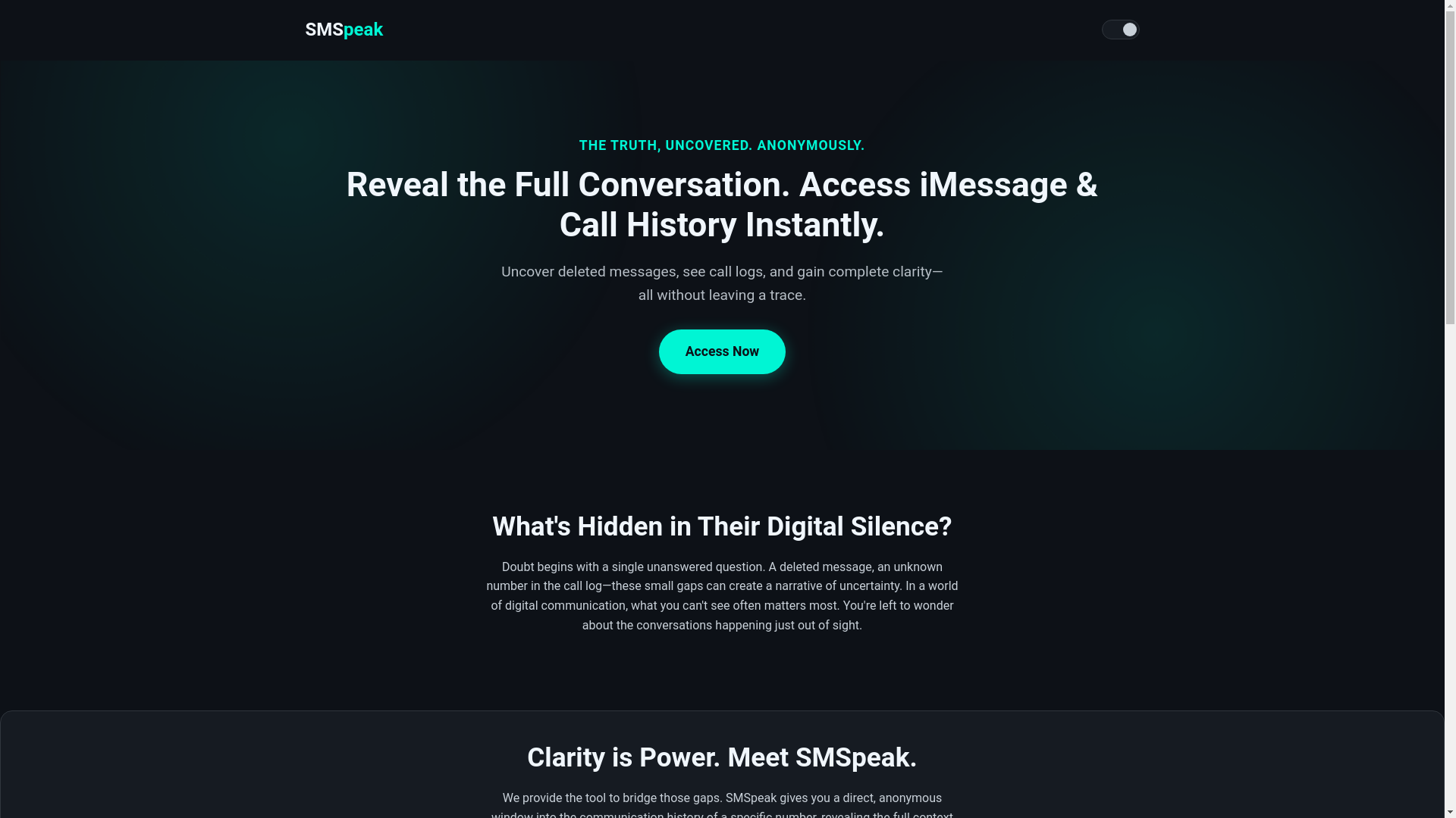 website screenshot of https://smspeaknet.pages.dev/