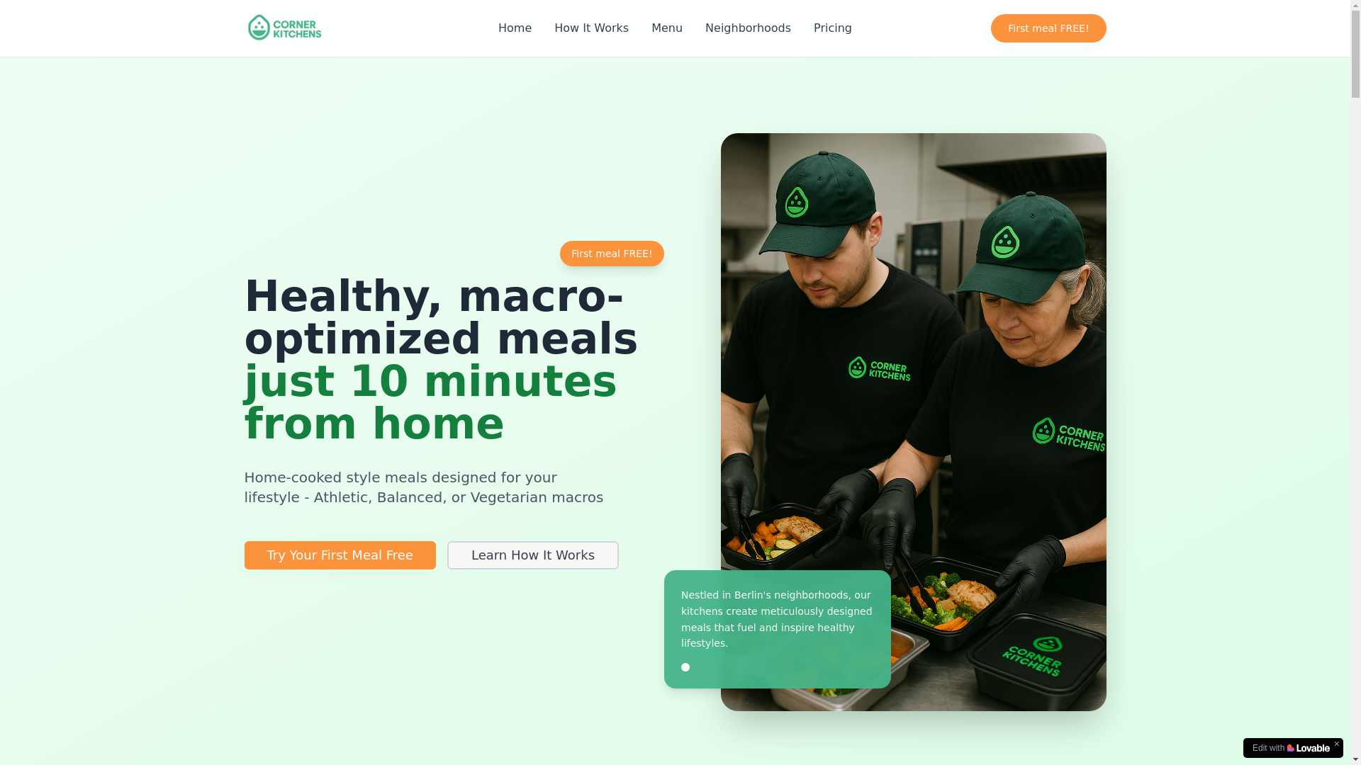 website screenshot of https://cornerkitchens.de/