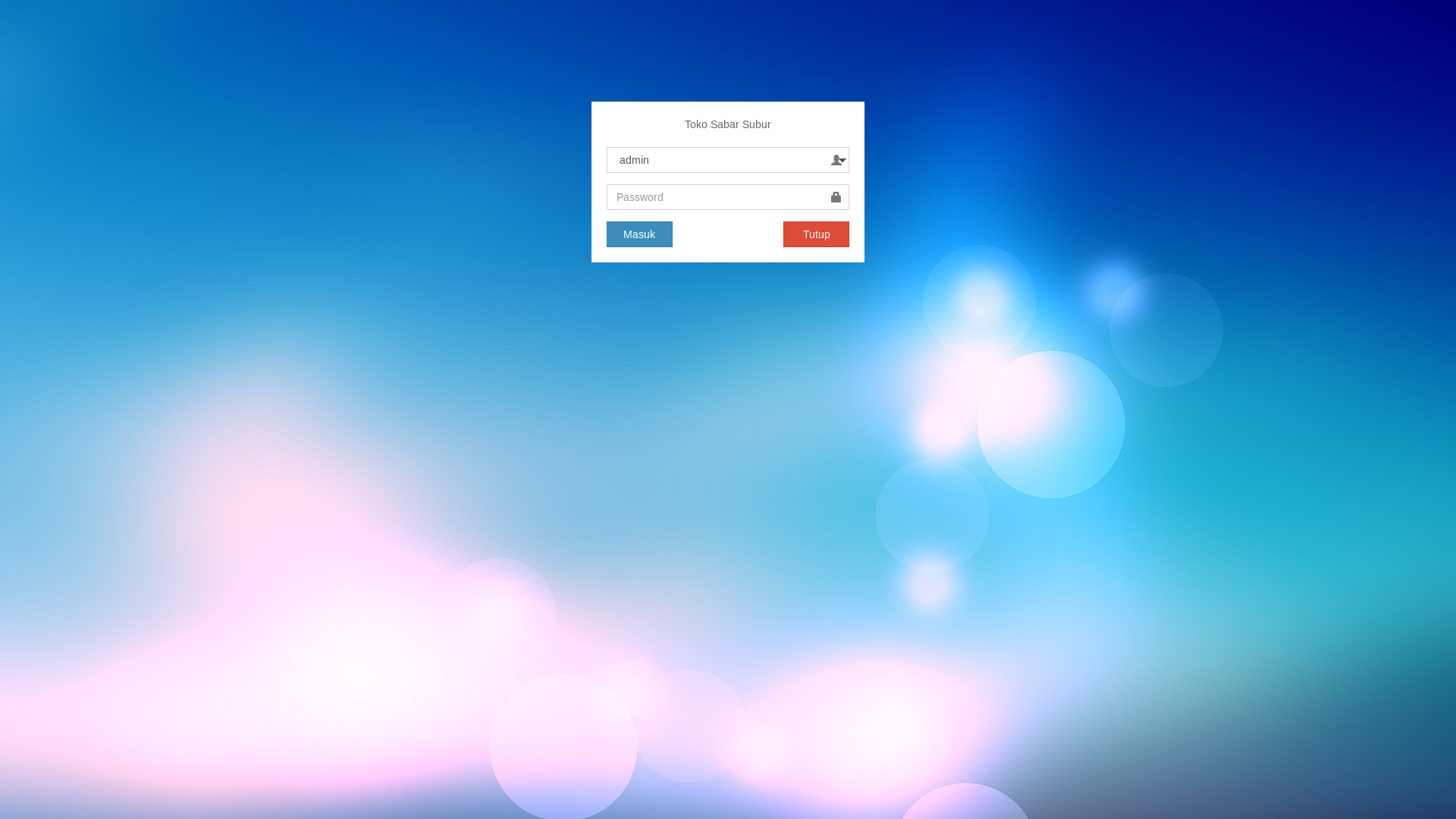 website screenshot of https://sabarsubur.my.id/