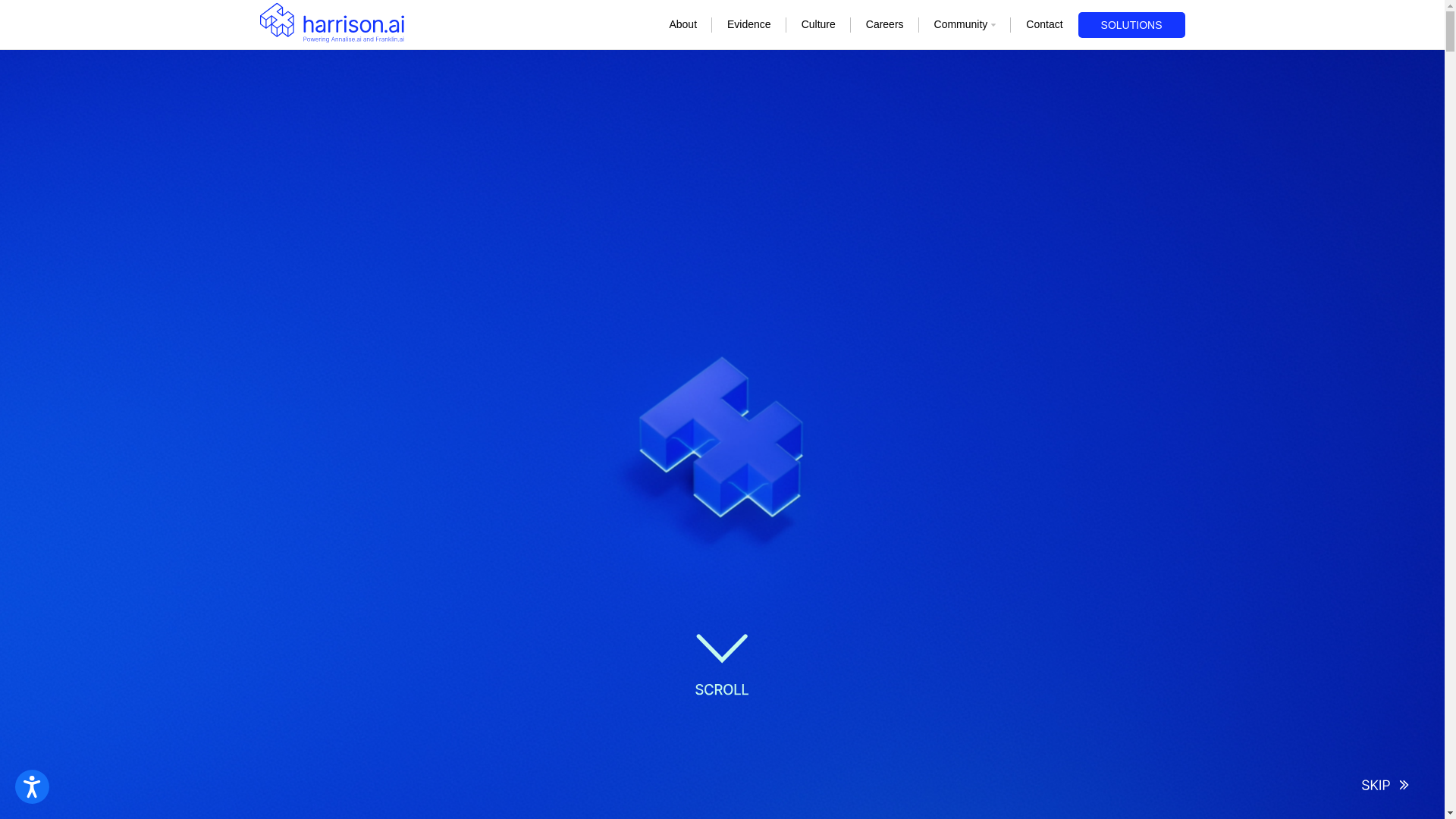website screenshot of https://tryharrison.ai/