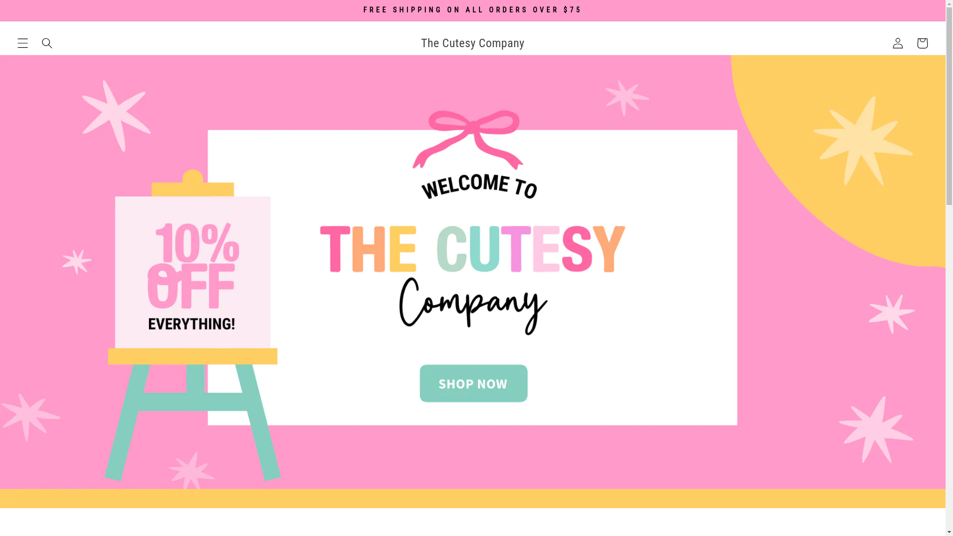 website screenshot of https://thecutesycompany.com/