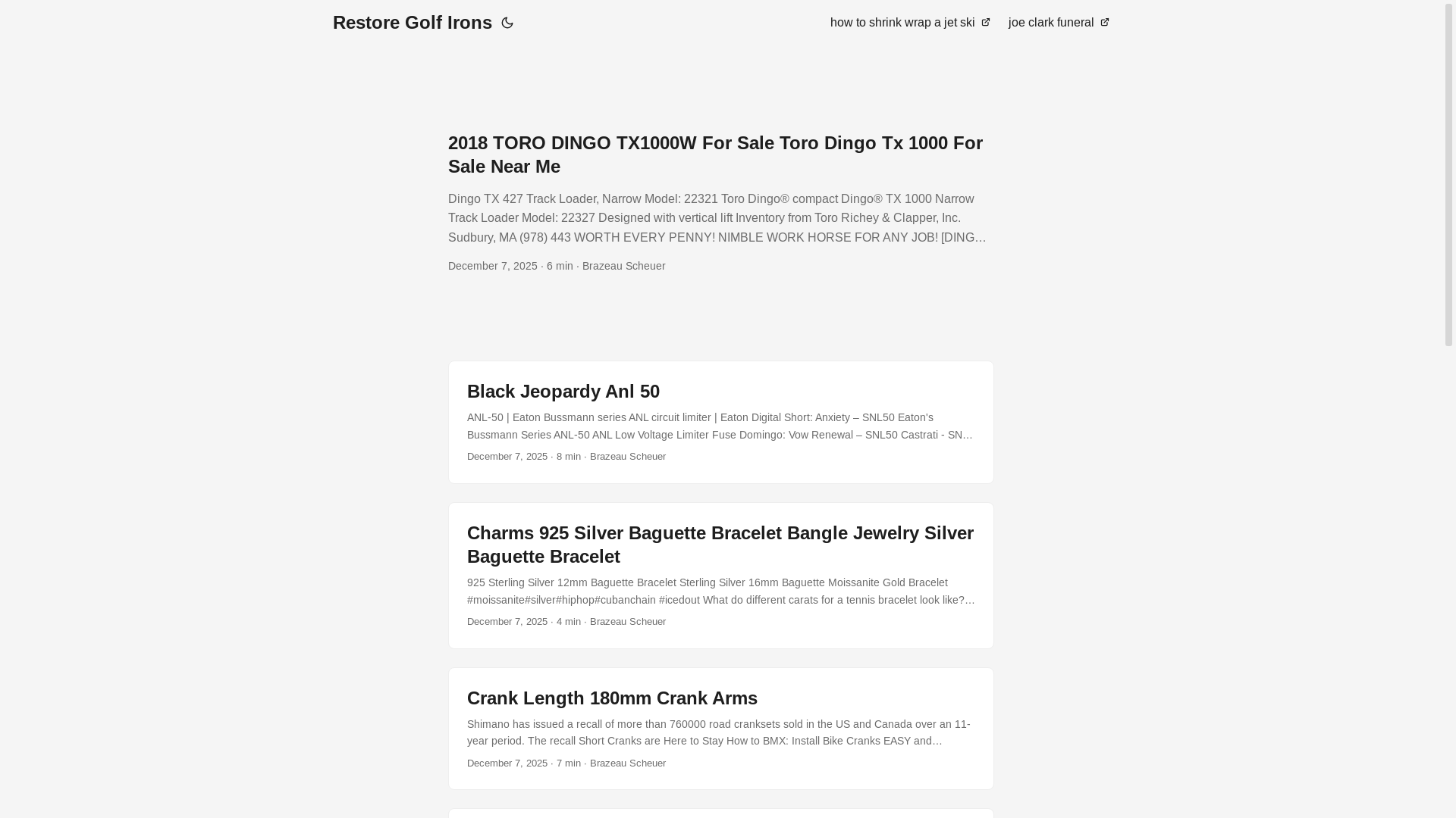 website screenshot of https://restoregolfirons.pages.dev/
