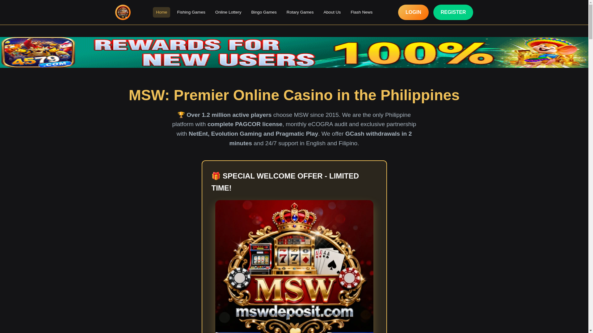 website screenshot of https://mswdeposit.com/