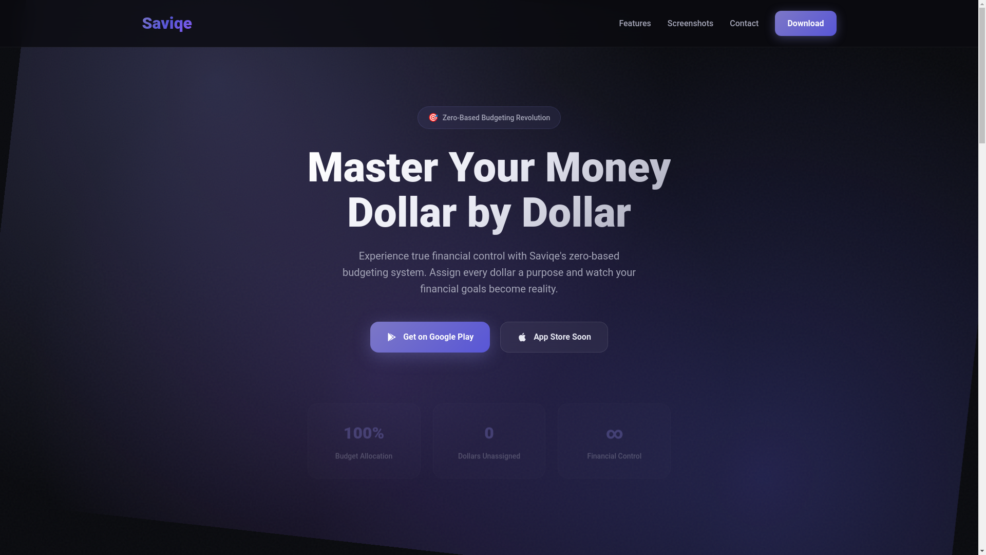 website screenshot of https://saviqe-frontend.pages.dev/