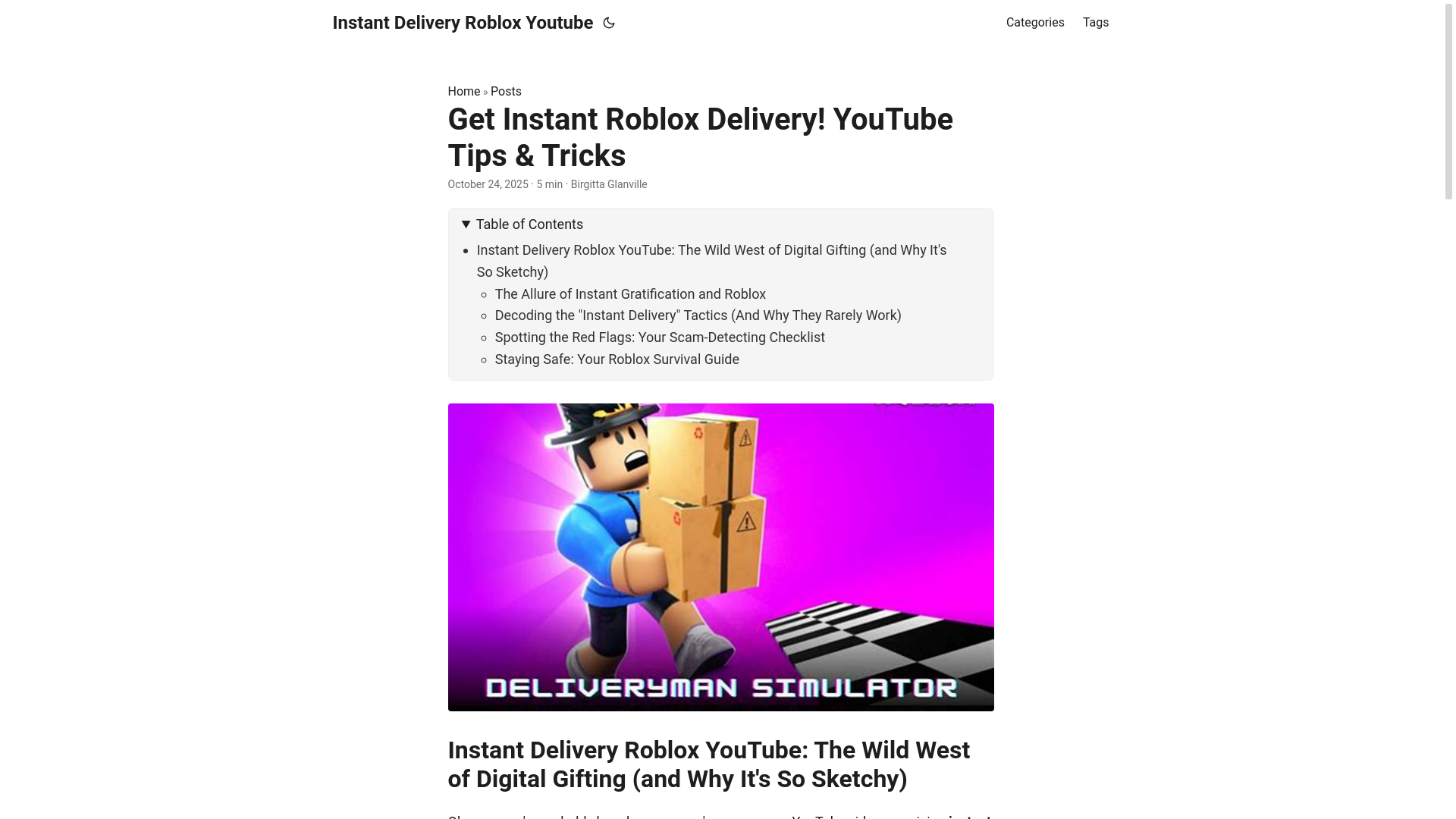 website screenshot of https://instant-delivery-roblox-youtube.pages.dev/