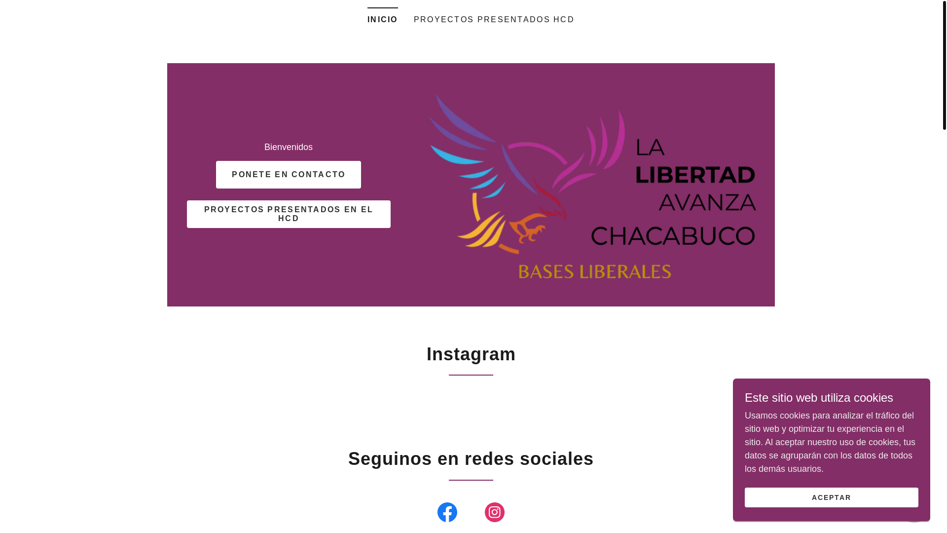 website screenshot of https://lalibertadavanzachacabuco.com/