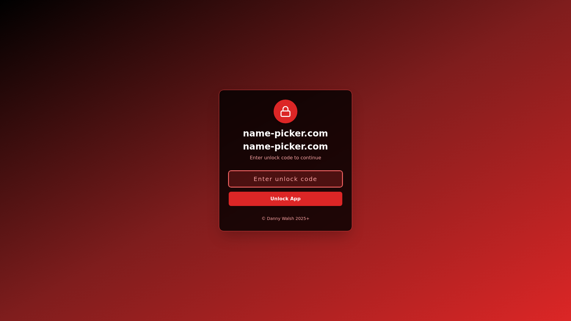 website screenshot of https://name-picker.com/