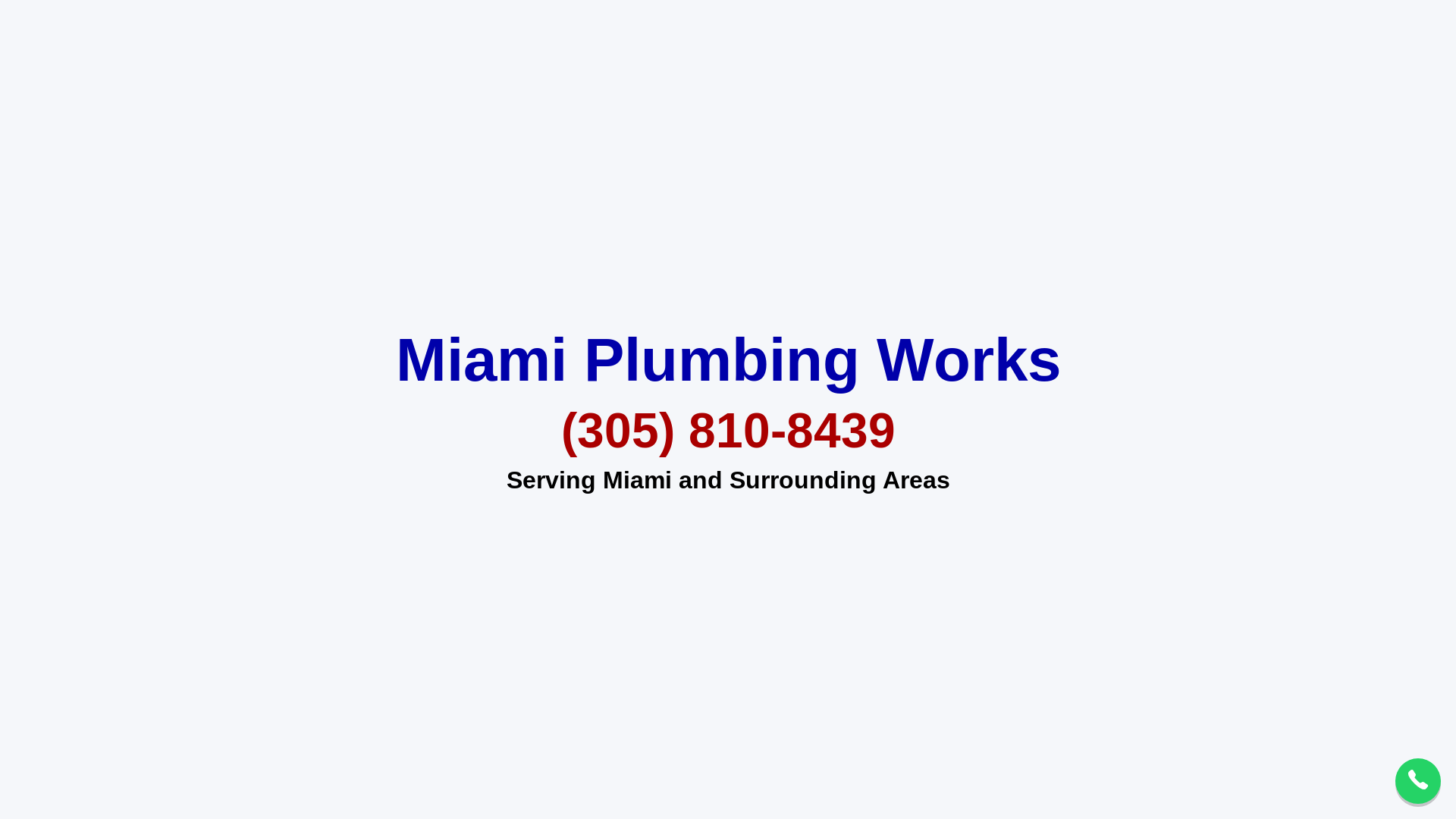 website screenshot of https://miamiplumbing.site/