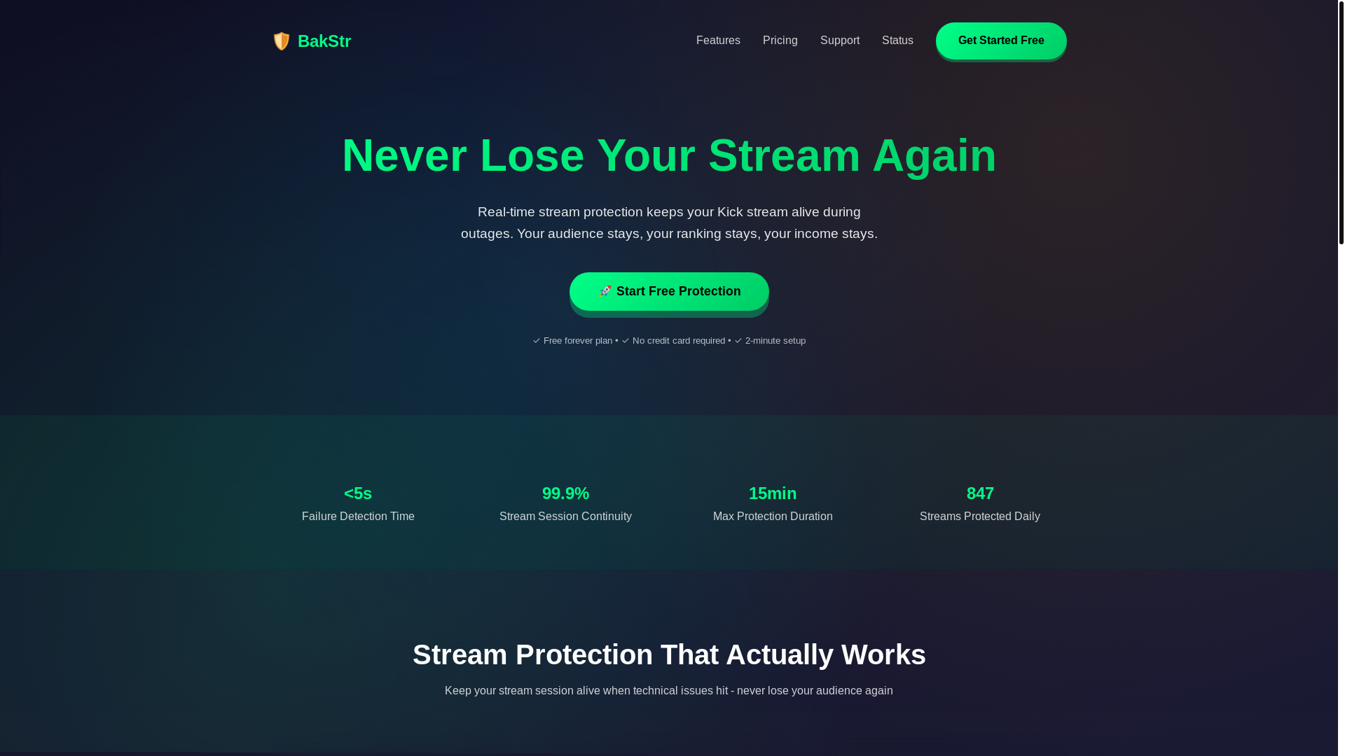 website screenshot of https://bakstr.com/