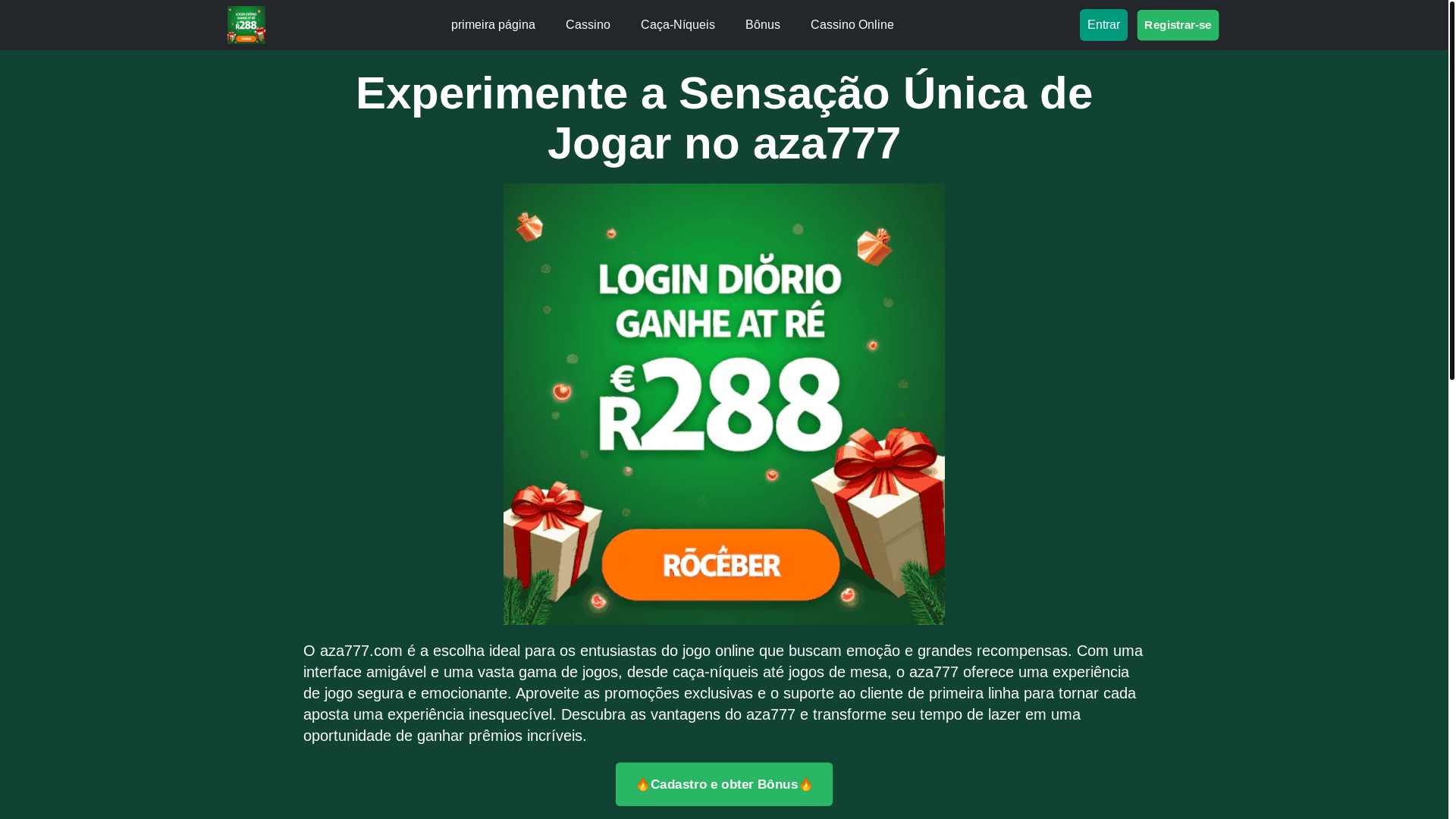 website screenshot of https://aza777a.com/