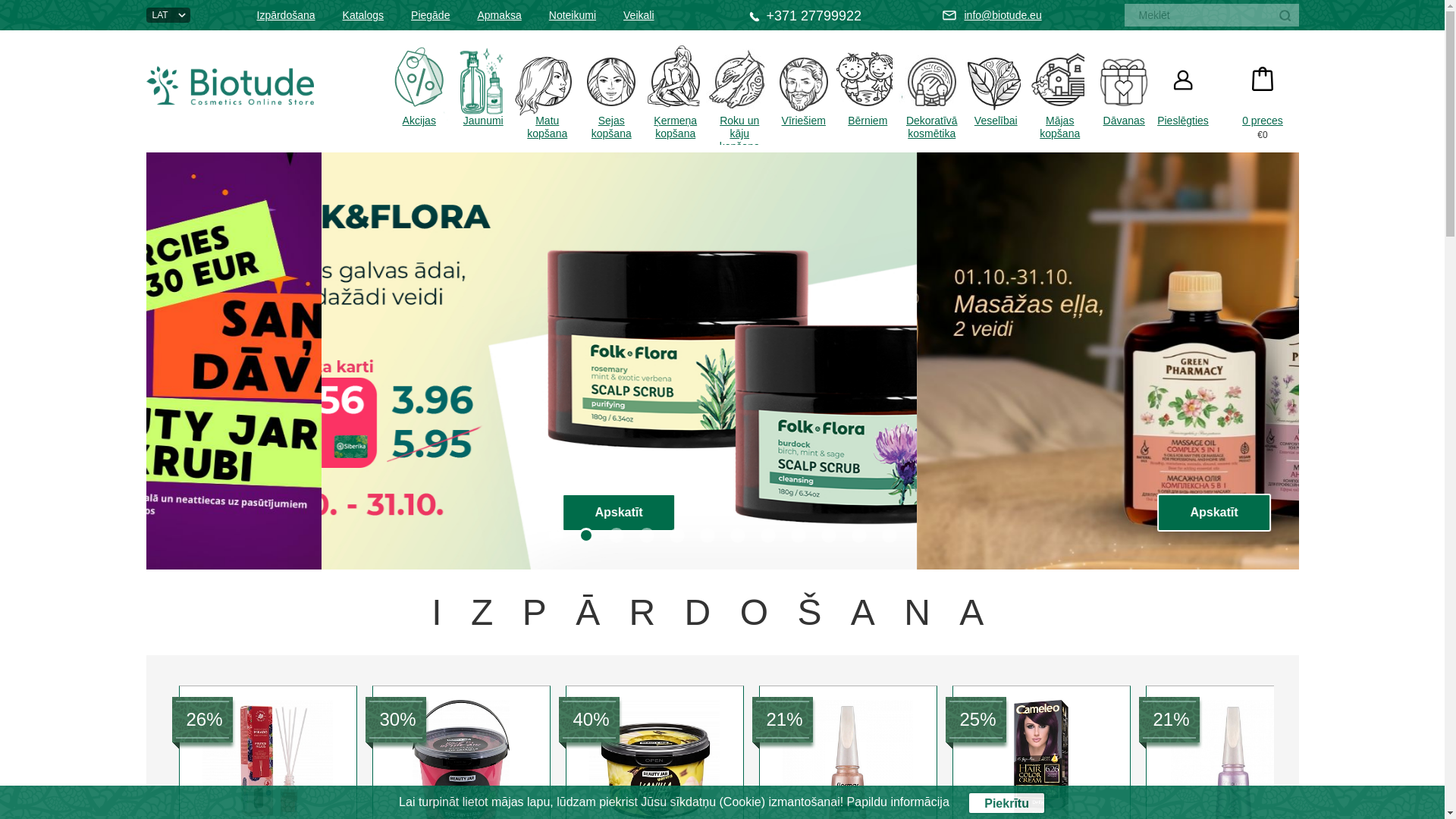 website screenshot of https://biotude.lv/