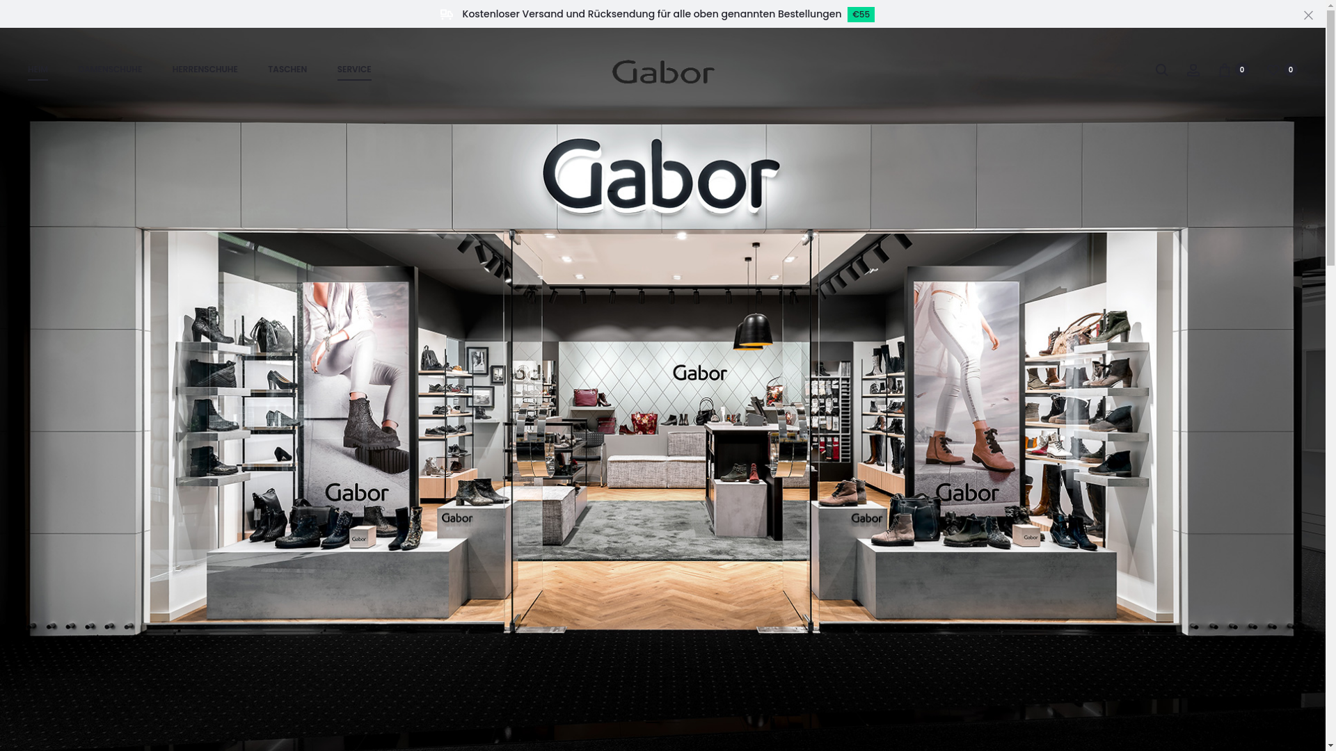website screenshot of https://www.gabor.com.de/