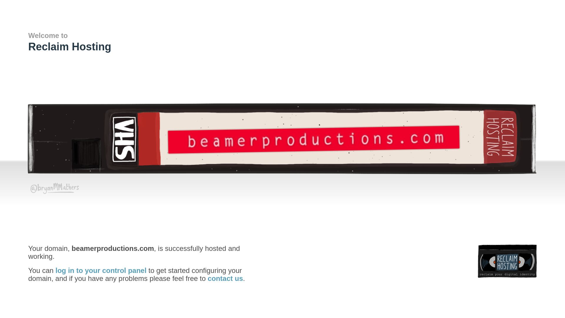 website screenshot of https://beamerproductions.com/