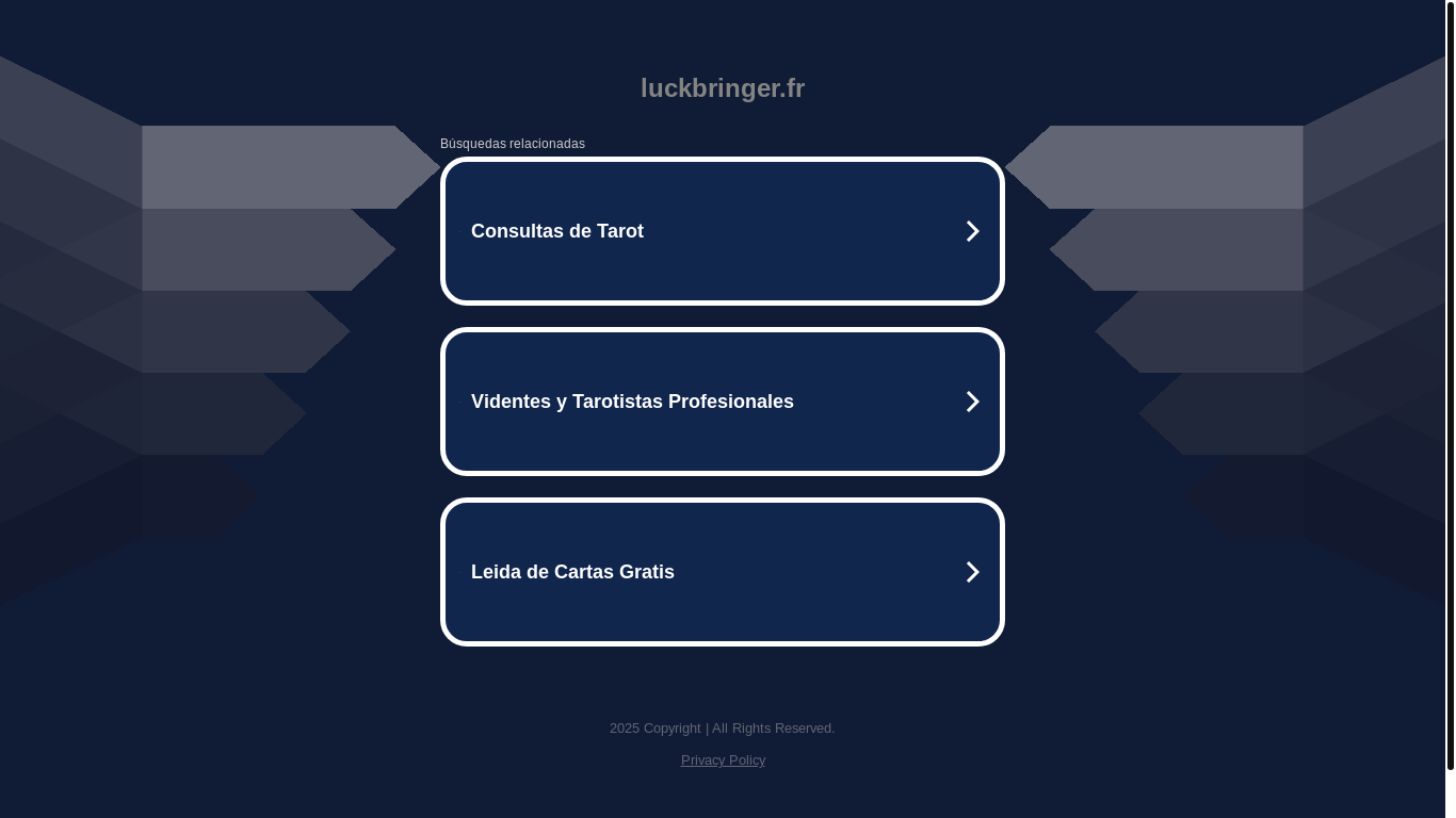 website screenshot of https://luckbringer.fr/