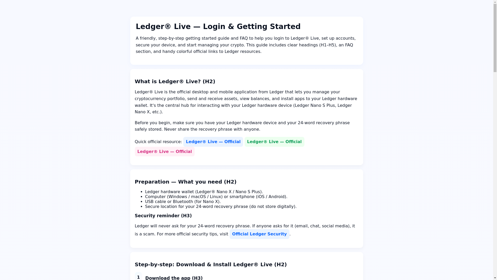 website screenshot of https://faq-ledgrlive-io.pages.dev/