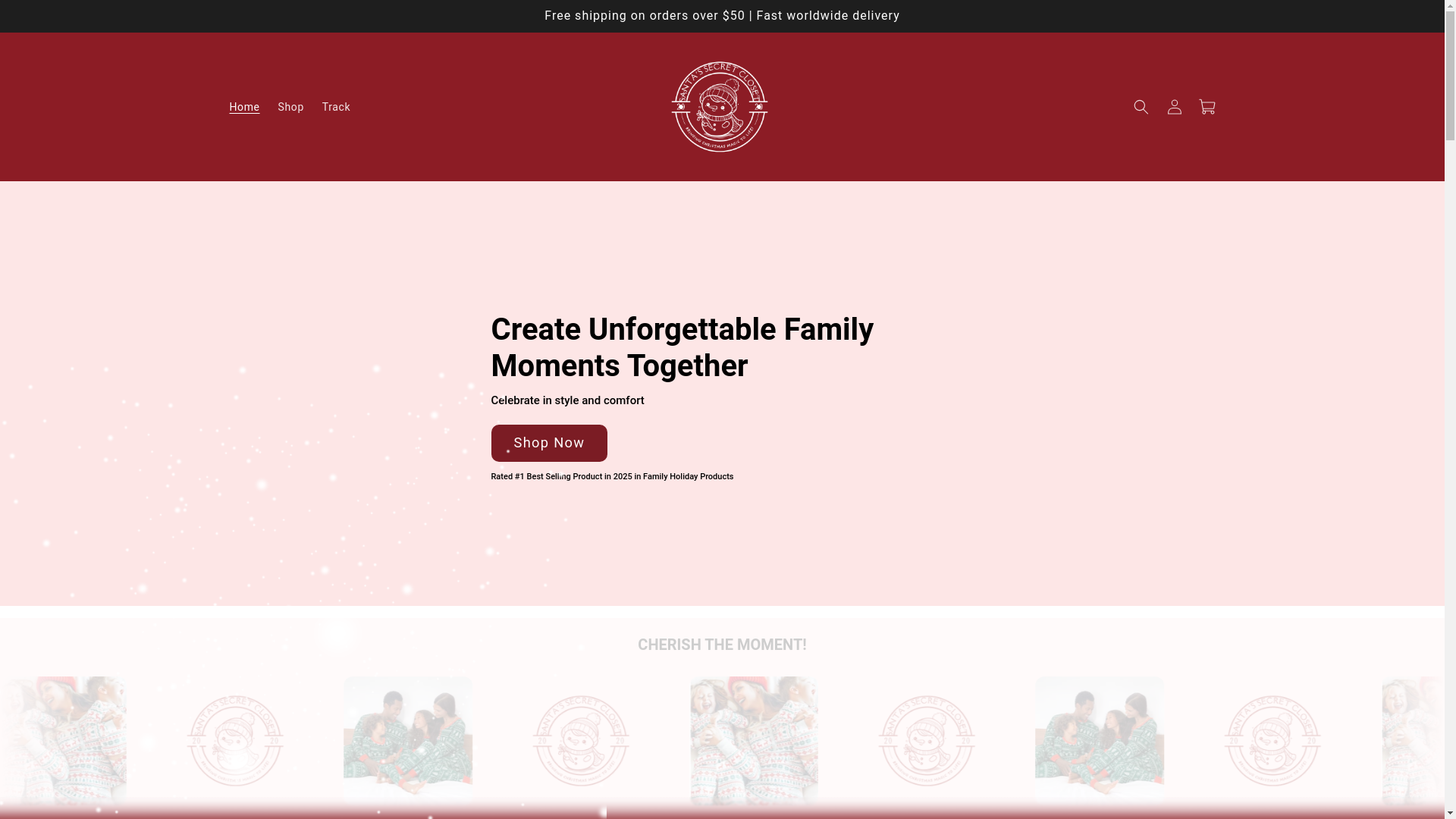 website screenshot of https://cozyclausco.shop/