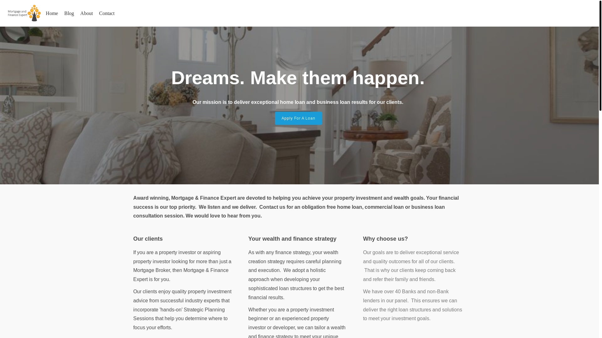 website screenshot of https://mortgagefinanceexpert.online/