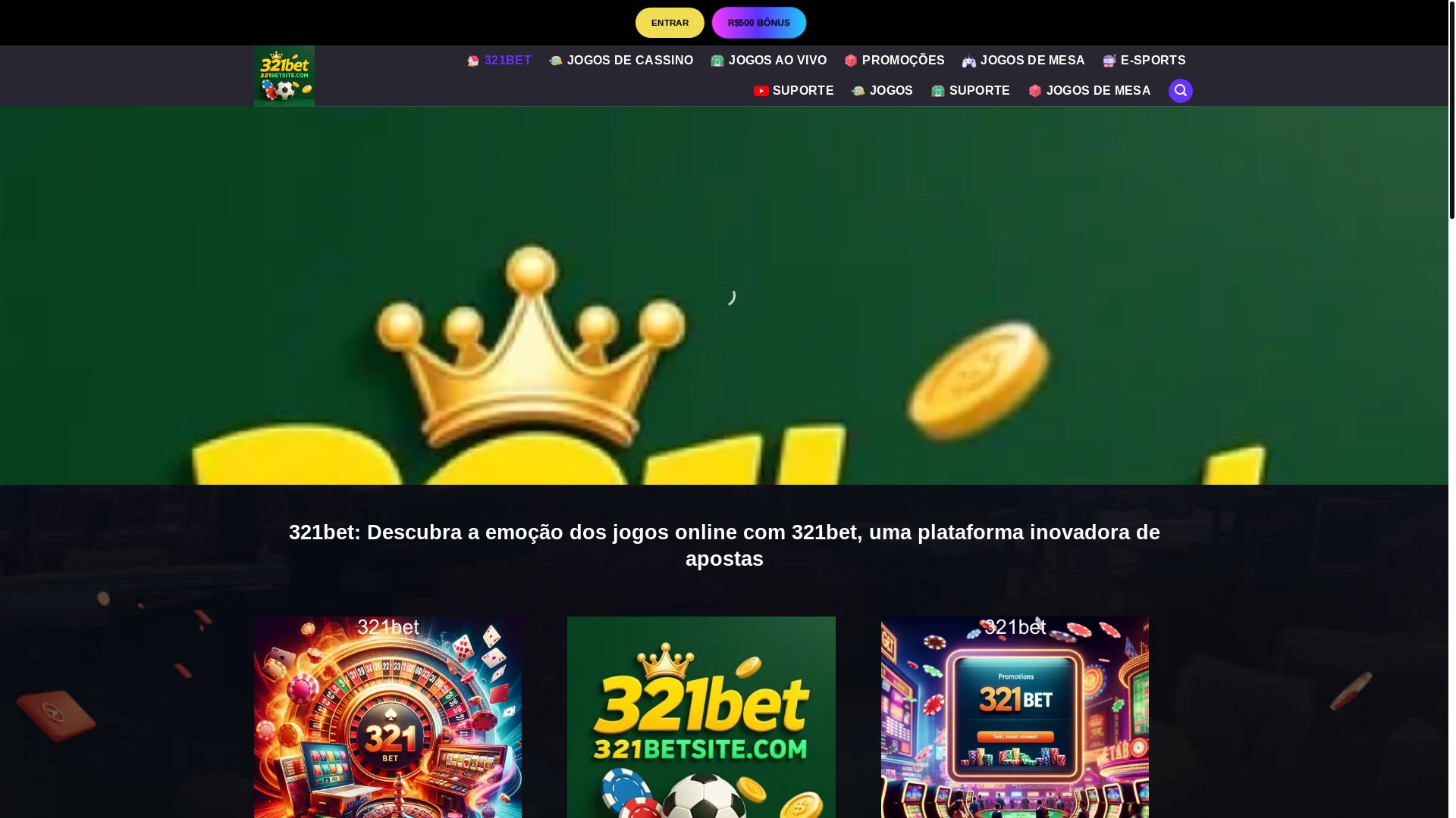 website screenshot of https://321betsite.com/